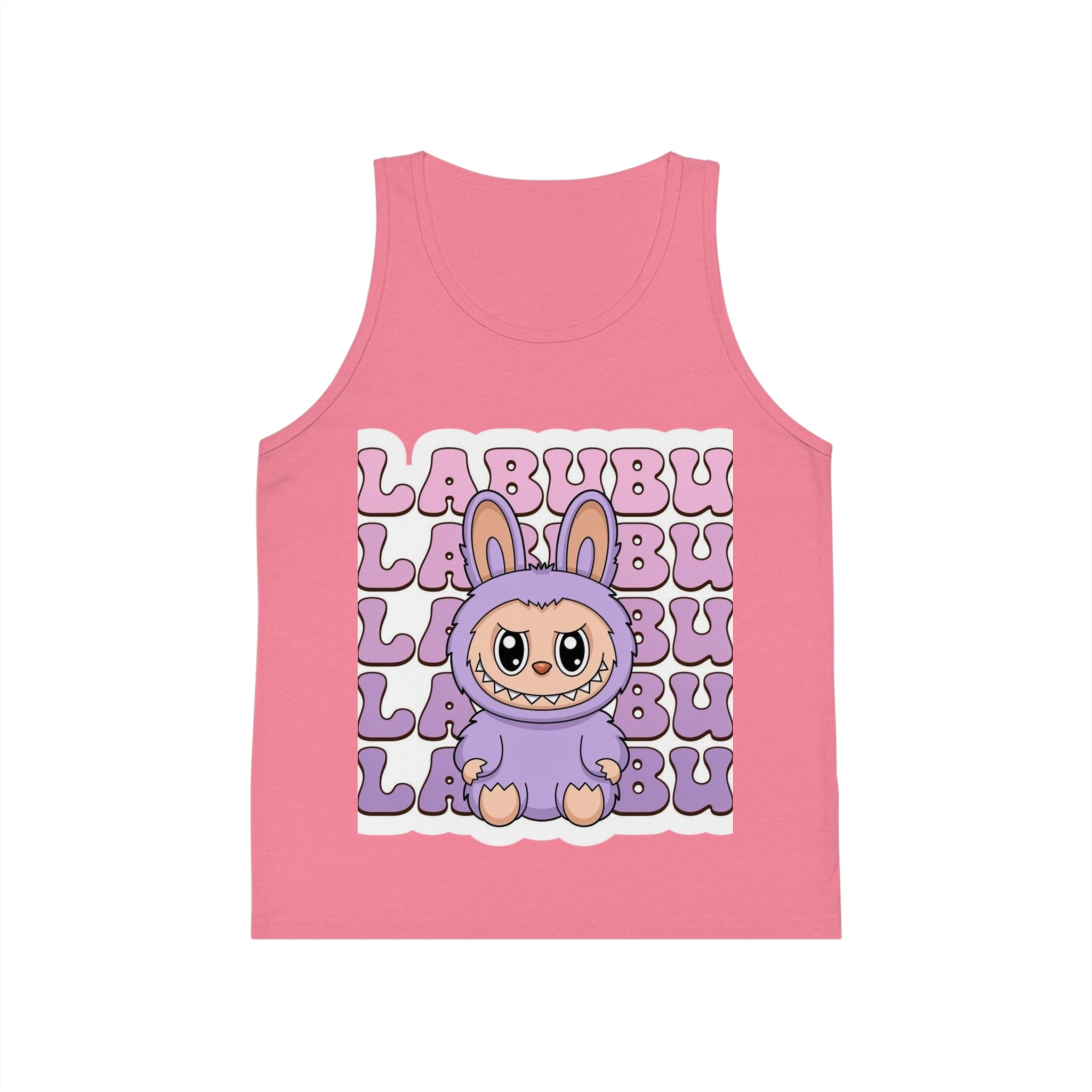 Cute Bunny Graphic Kid's Jersey Tank Top | Fun Summer Wear, Kids Casual Top, Birthday Gift, Easter Apparel, Playtime Outfit