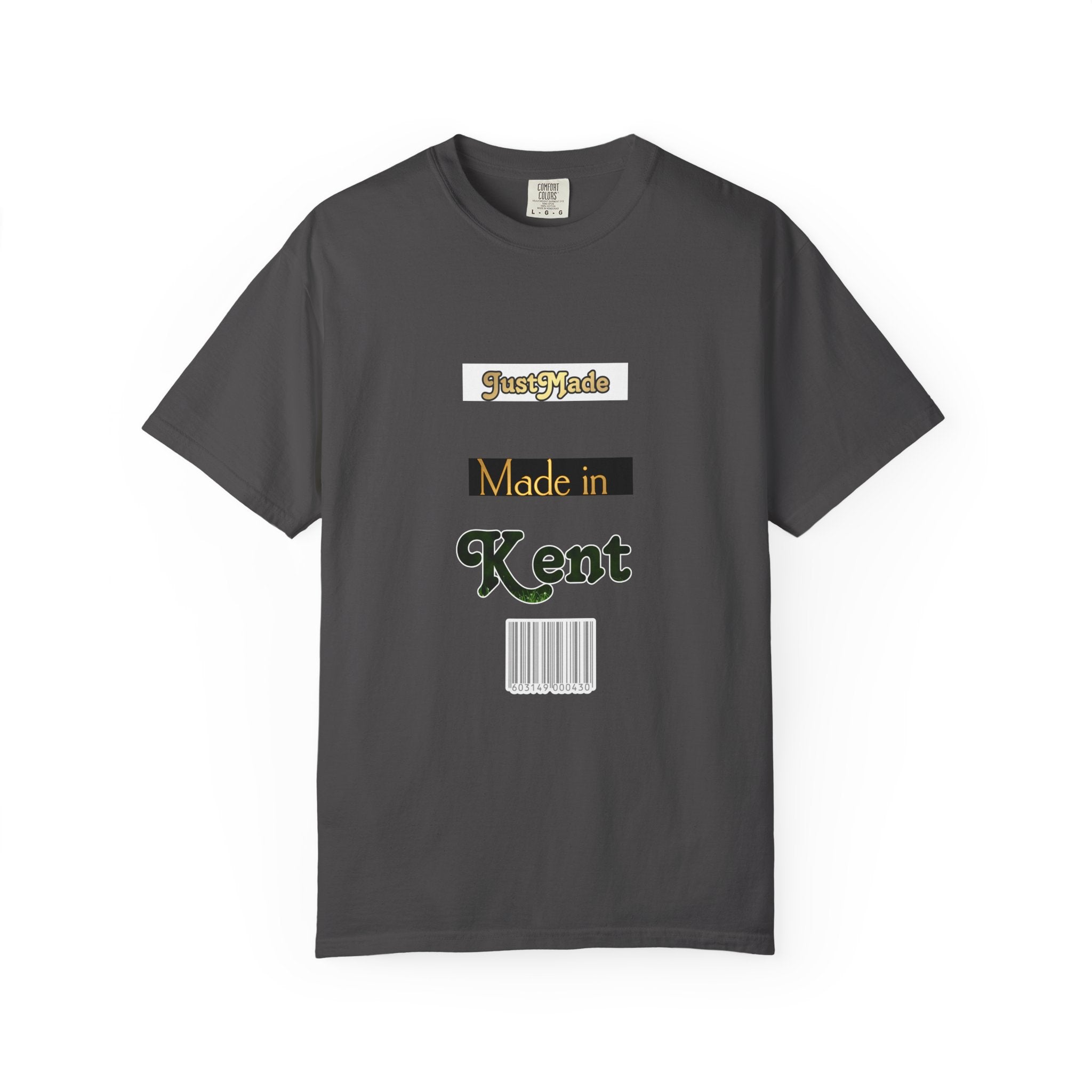 Kent Made Garment-Dyed T-shirt, Unique Gift, Casual Wear, Summer Style, Eco-Friendly Fashion, Handmade in Kent