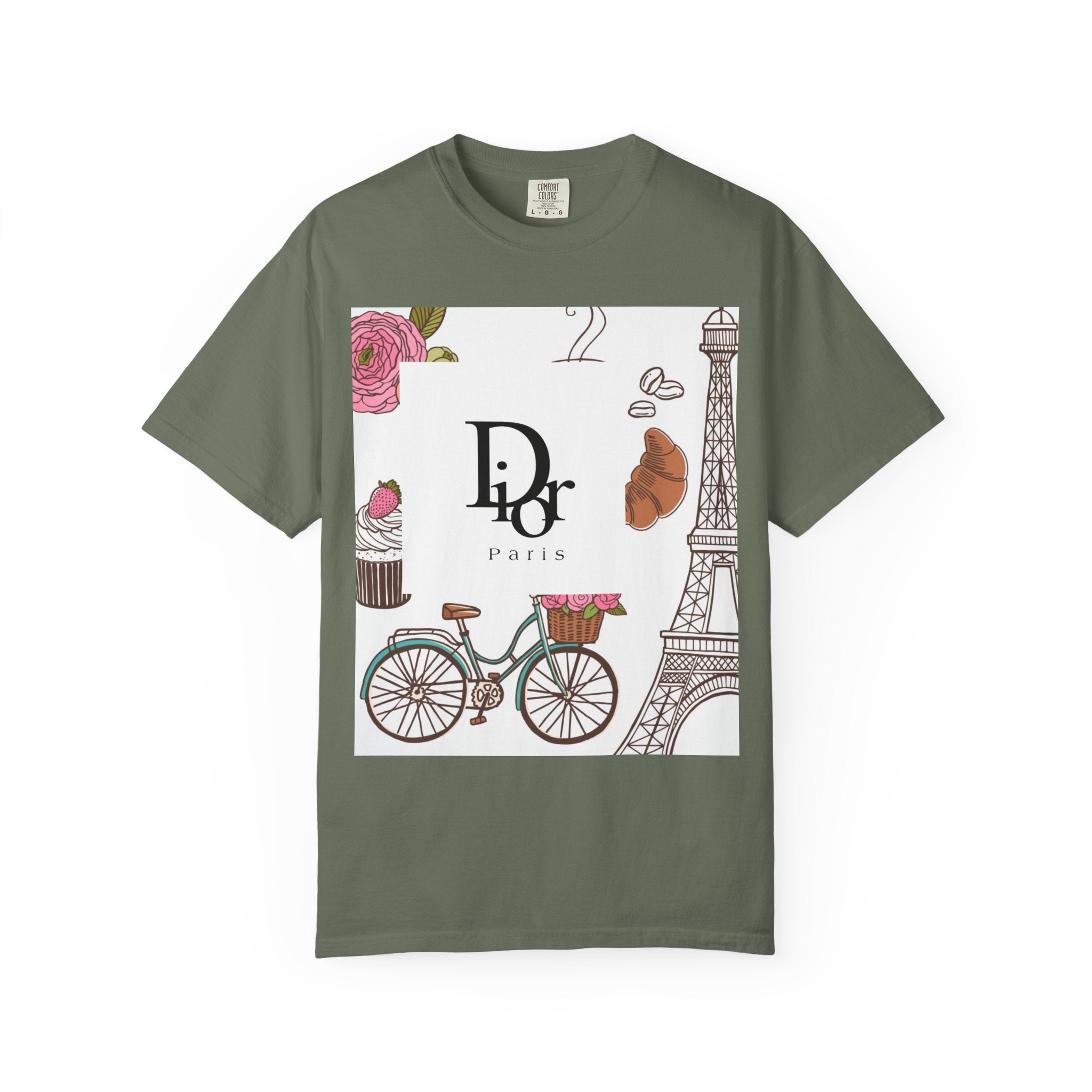 Parisian Chic Garment-Dyed T-Shirt with Bicycle and Eiffel Tower Design, Unisex Tee for Travel Lovers, Perfect Gift for Birthdays, [...]
