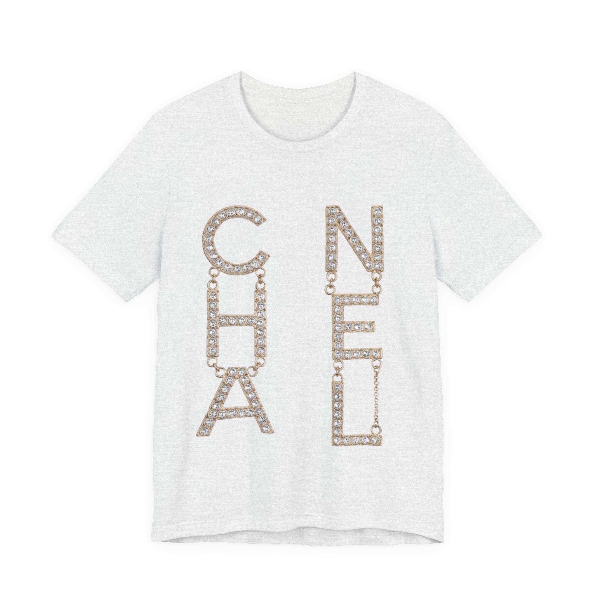 Chic Short Sleeve Tee with Designer-Inspired Text, Trendy Streetwear, Fashion Statement, Gift for Fashion Lovers, Casual Wear, [...]