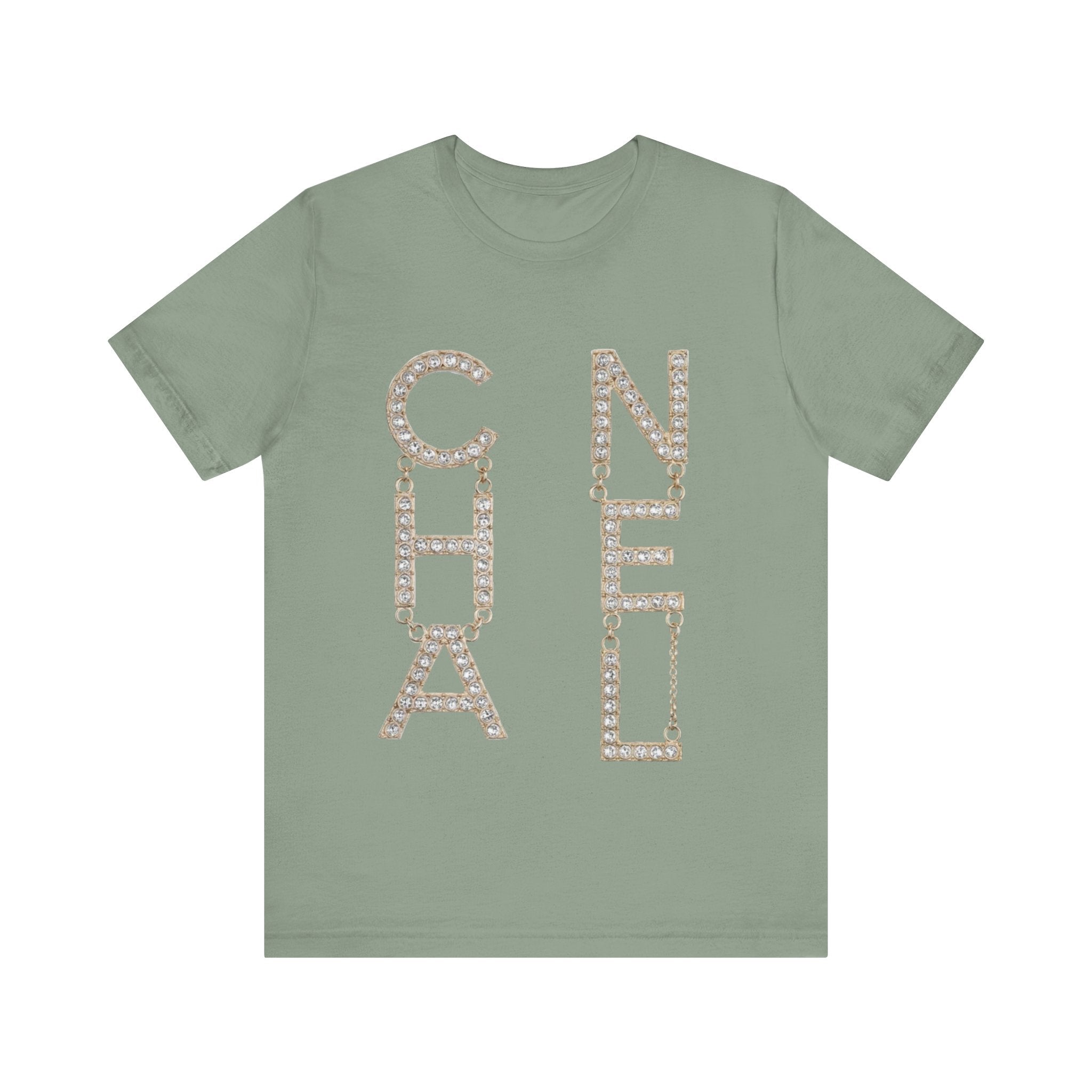 Chic Short Sleeve Tee with Designer-Inspired Text, Trendy Streetwear, Fashion Statement, Gift for Fashion Lovers, Casual Wear, [...]