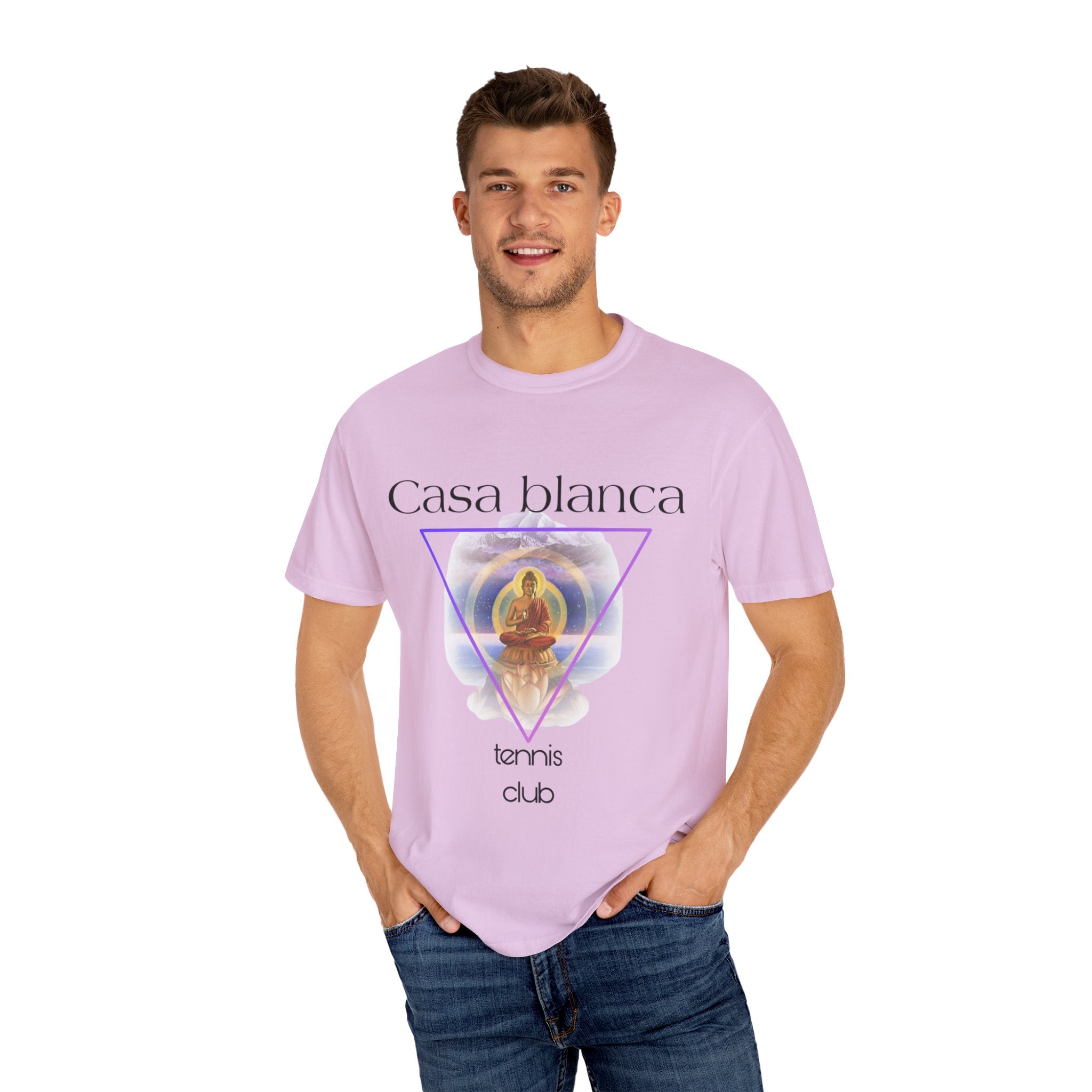 Casa Blanca Tennis Club T-Shirt | Unisex, Garment-Dyed, Casual Wear, Summer Outfit, Tennis Enthusiast Gift, Sporty Style