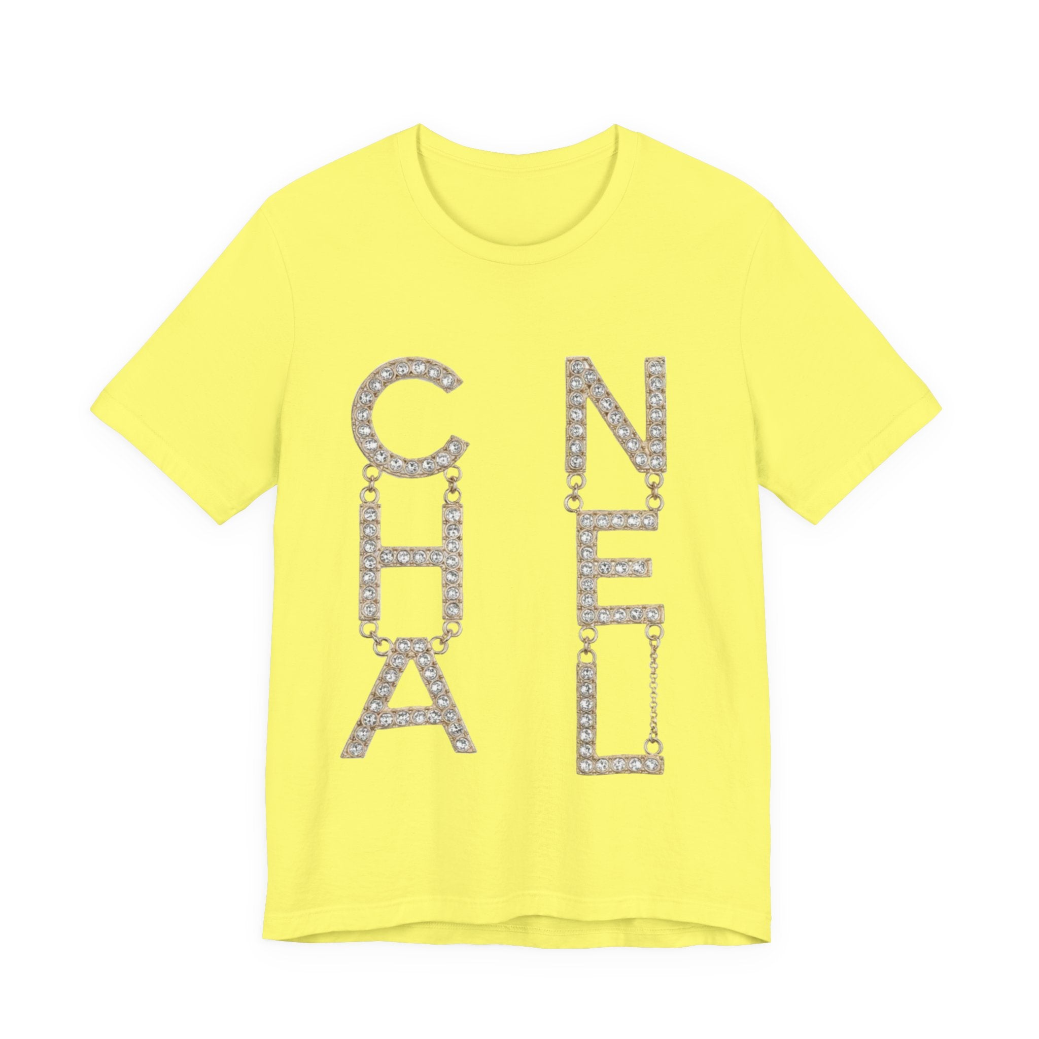 Chic Short Sleeve Tee with Designer-Inspired Text, Trendy Streetwear, Fashion Statement, Gift for Fashion Lovers, Casual Wear, [...]