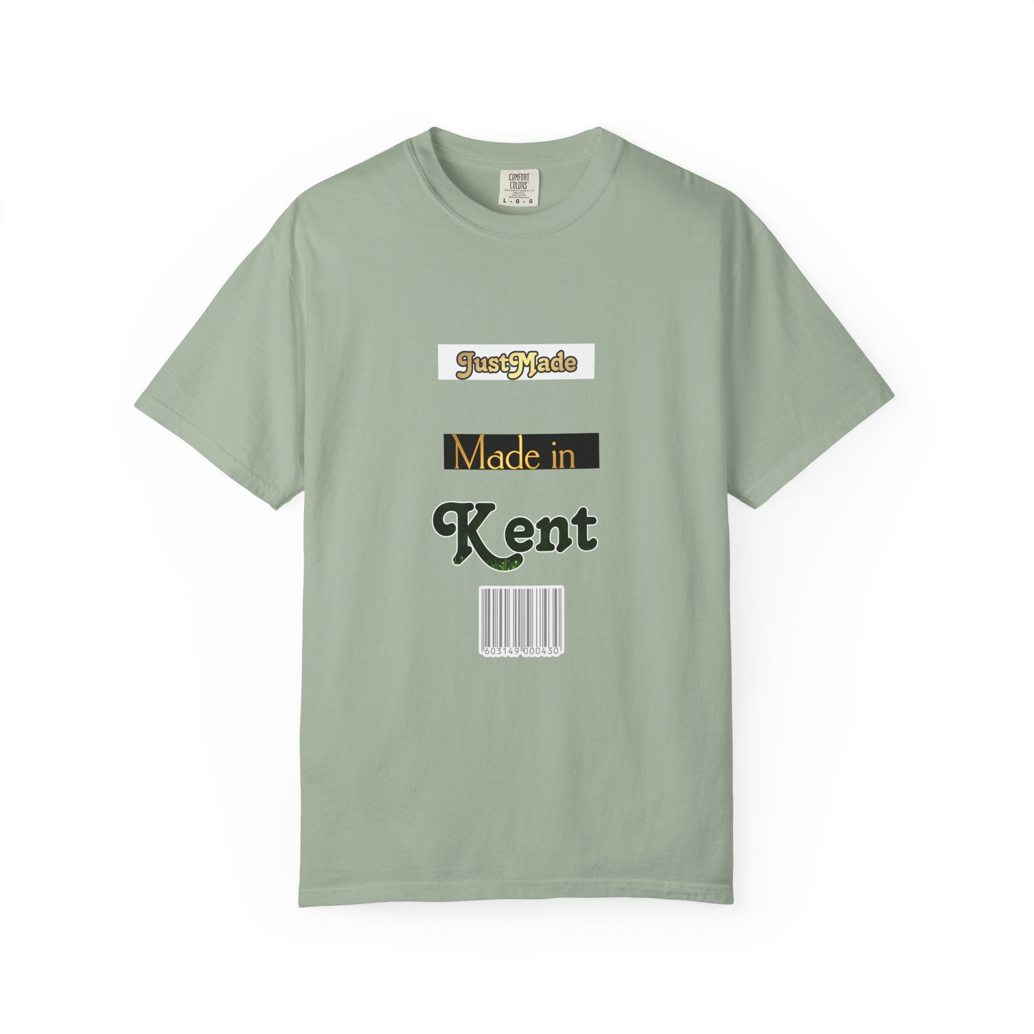 Kent Made Garment-Dyed T-shirt, Unique Gift, Casual Wear, Summer Style, Eco-Friendly Fashion, Handmade in Kent