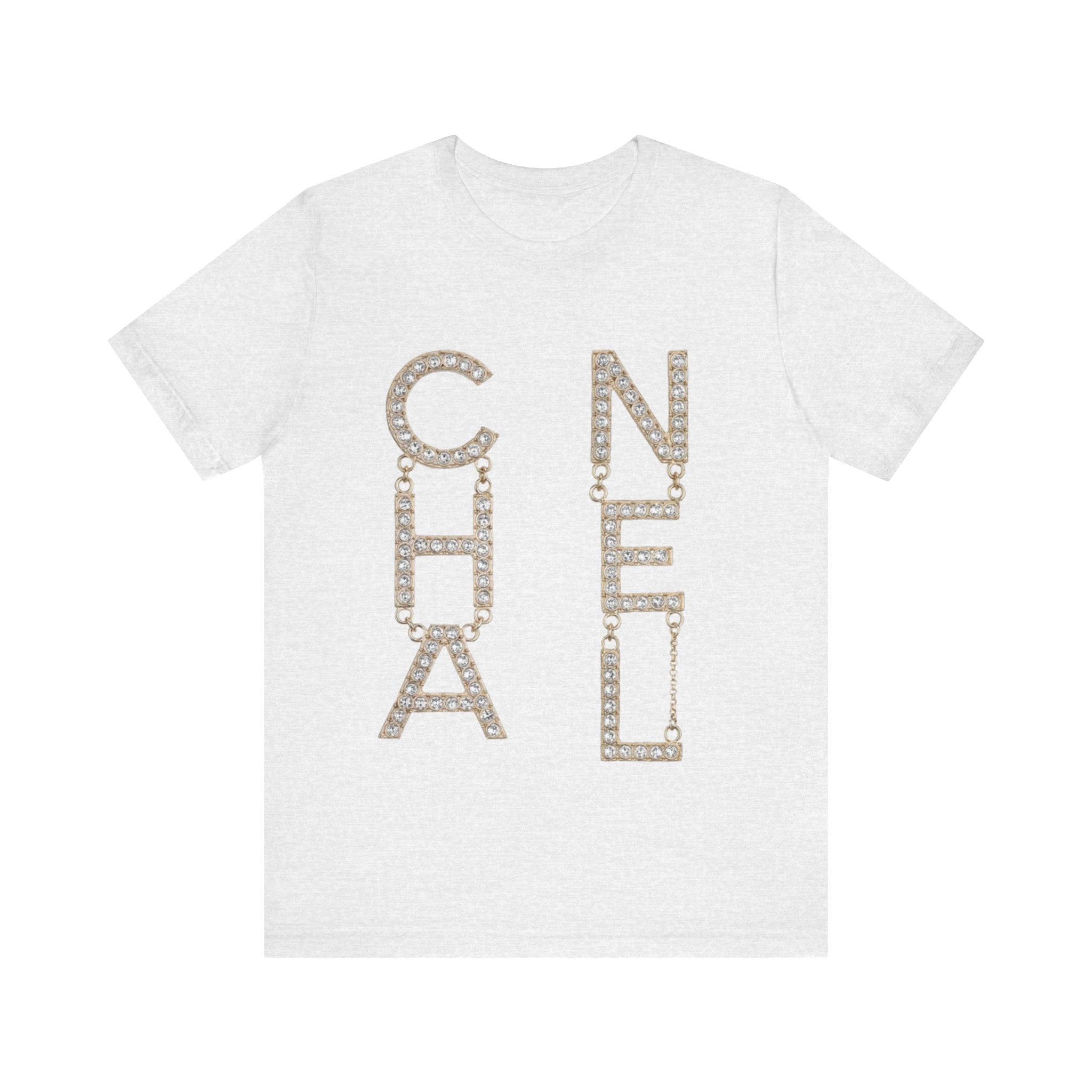 Chic Short Sleeve Tee with Designer-Inspired Text, Trendy Streetwear, Fashion Statement, Gift for Fashion Lovers, Casual Wear, [...]
