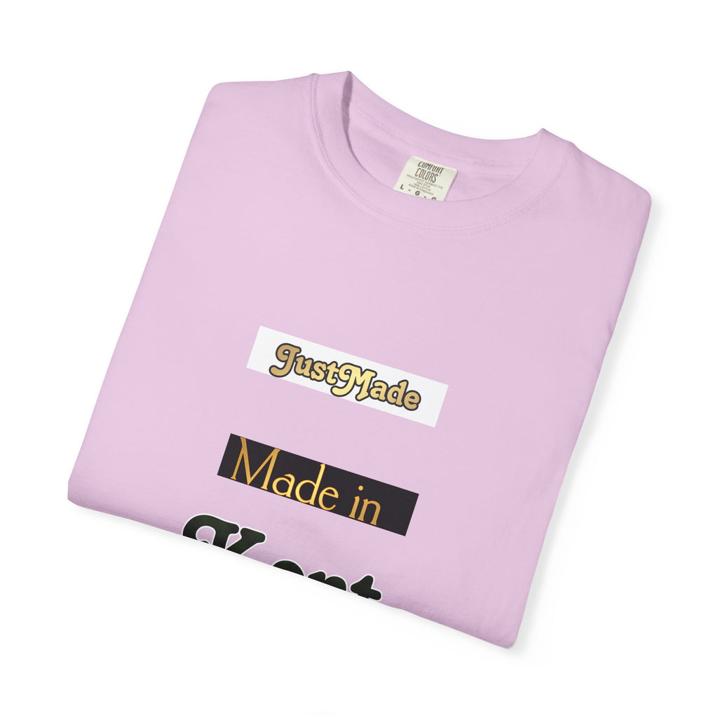Kent Made Garment-Dyed T-shirt, Unique Gift, Casual Wear, Summer Style, Eco-Friendly Fashion, Handmade in Kent