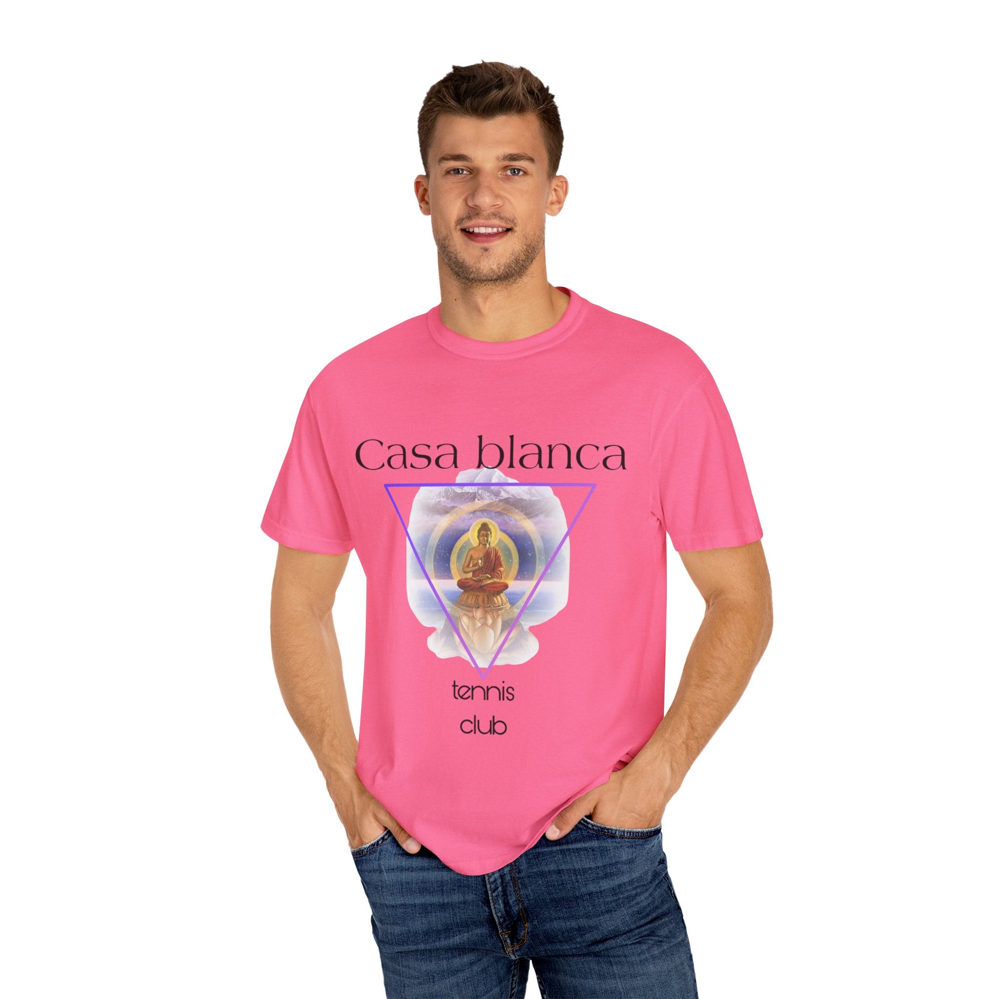 Casa Blanca Tennis Club T-Shirt | Unisex, Garment-Dyed, Casual Wear, Summer Outfit, Tennis Enthusiast Gift, Sporty Style