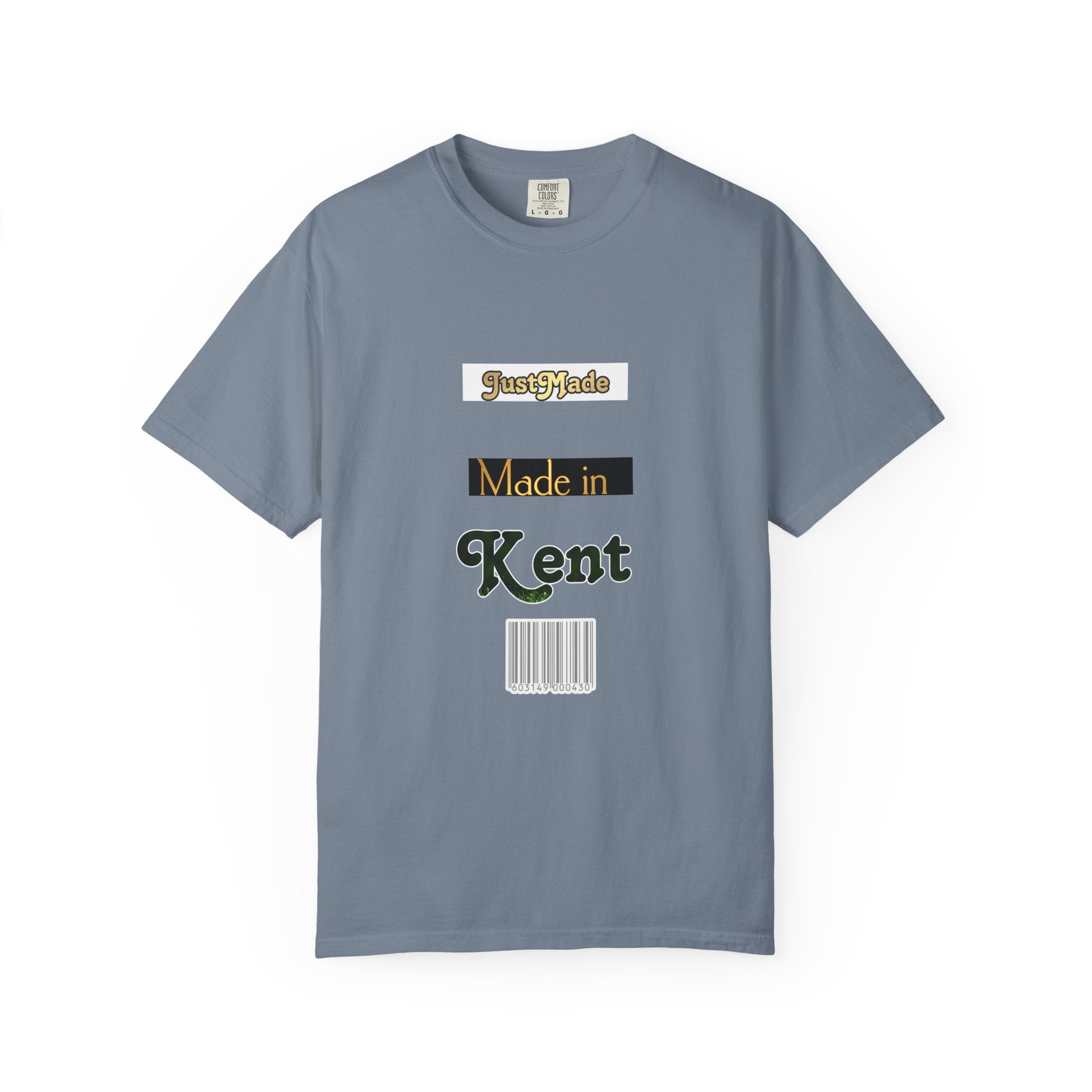 Kent Made Garment-Dyed T-shirt, Unique Gift, Casual Wear, Summer Style, Eco-Friendly Fashion, Handmade in Kent