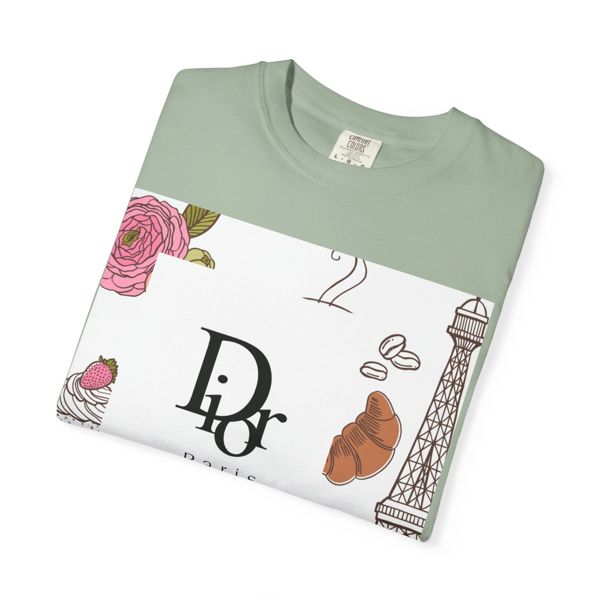 Parisian Chic Garment-Dyed T-Shirt with Bicycle and Eiffel Tower Design, Unisex Tee for Travel Lovers, Perfect Gift for Birthdays, [...]