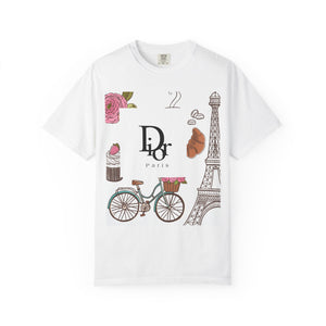 Parisian Chic Garment-Dyed T-Shirt with Bicycle and Eiffel Tower Design, Unisex Tee for Travel Lovers, Perfect Gift for Birthdays, [...]