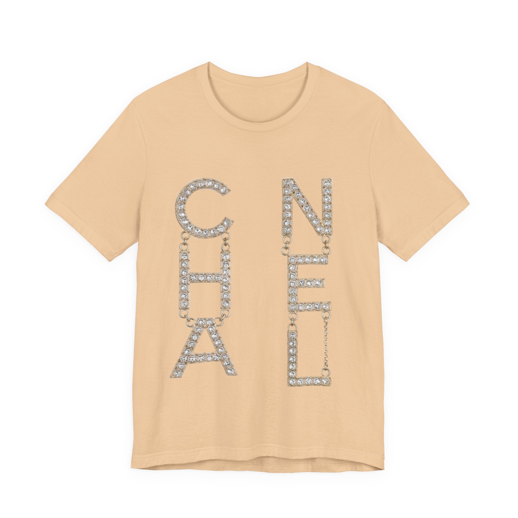 Chic Short Sleeve Tee with Designer-Inspired Text, Trendy Streetwear, Fashion Statement, Gift for Fashion Lovers, Casual Wear, [...]