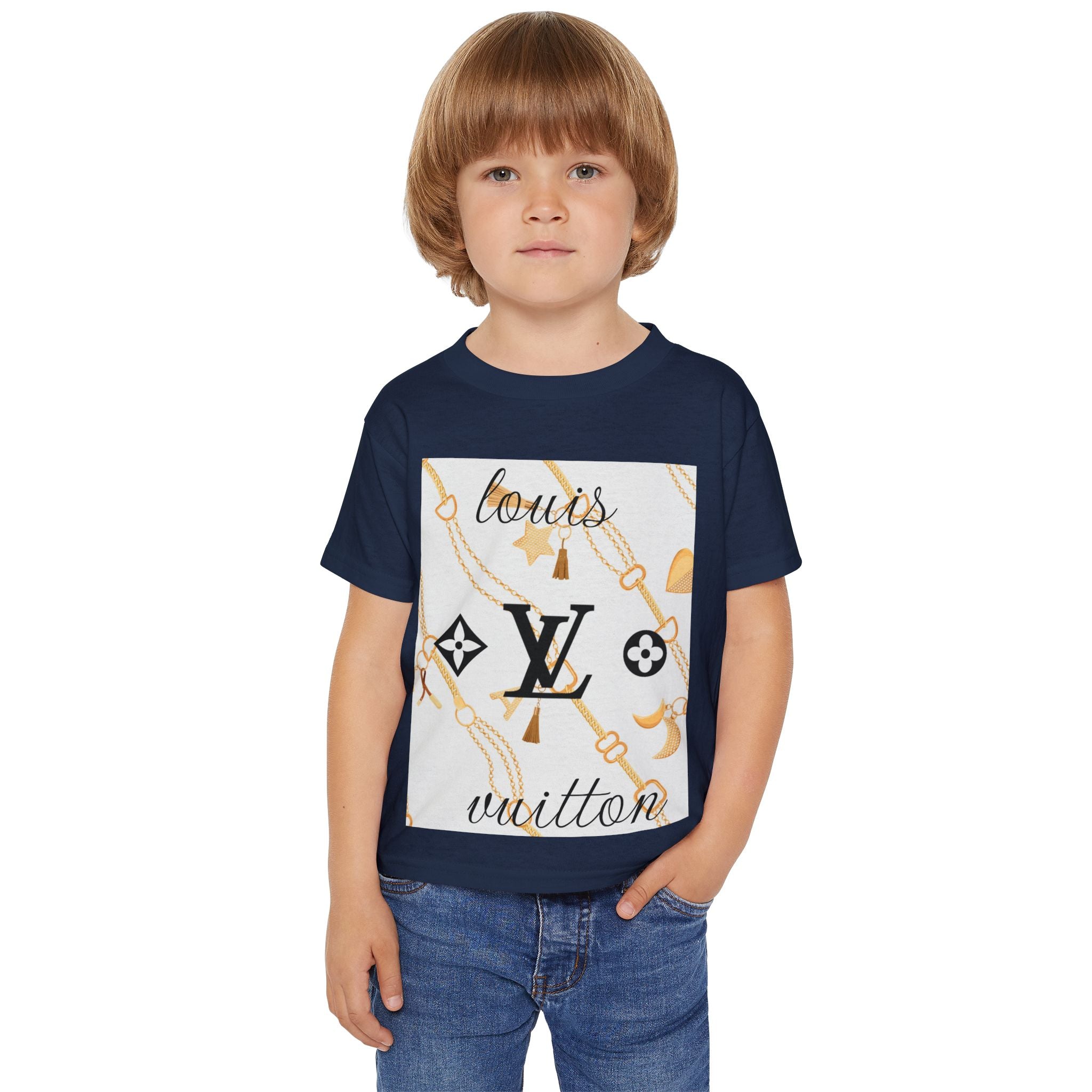 Designer Toddler T-Shirt - Louis Vuitton Inspired Fashion Tee, Kids Streetwear, Gift for Fashionable Toddlers, Designer Style Birthday [...]