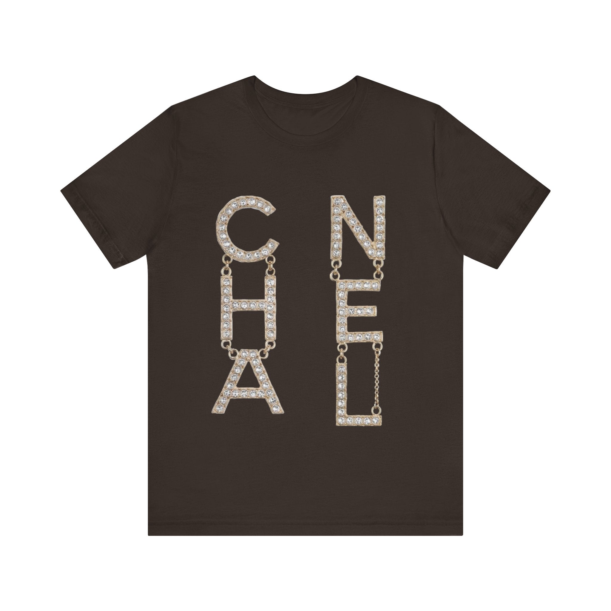 Chic Short Sleeve Tee with Designer-Inspired Text, Trendy Streetwear, Fashion Statement, Gift for Fashion Lovers, Casual Wear, [...]