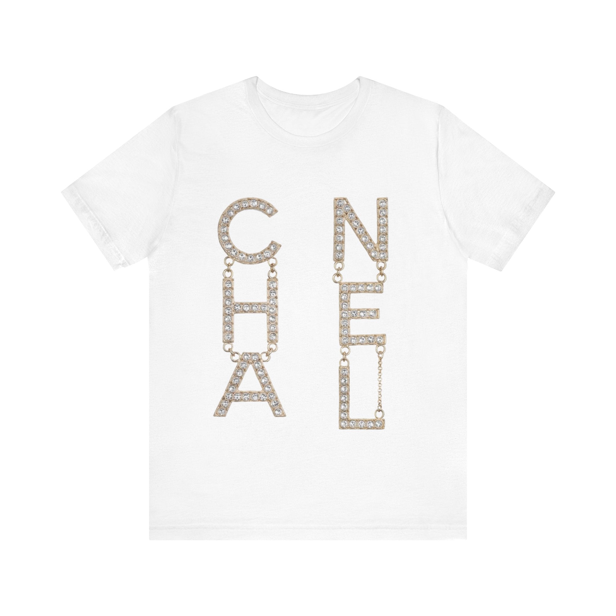 Chic Short Sleeve Tee with Designer-Inspired Text, Trendy Streetwear, Fashion Statement, Gift for Fashion Lovers, Casual Wear, [...]