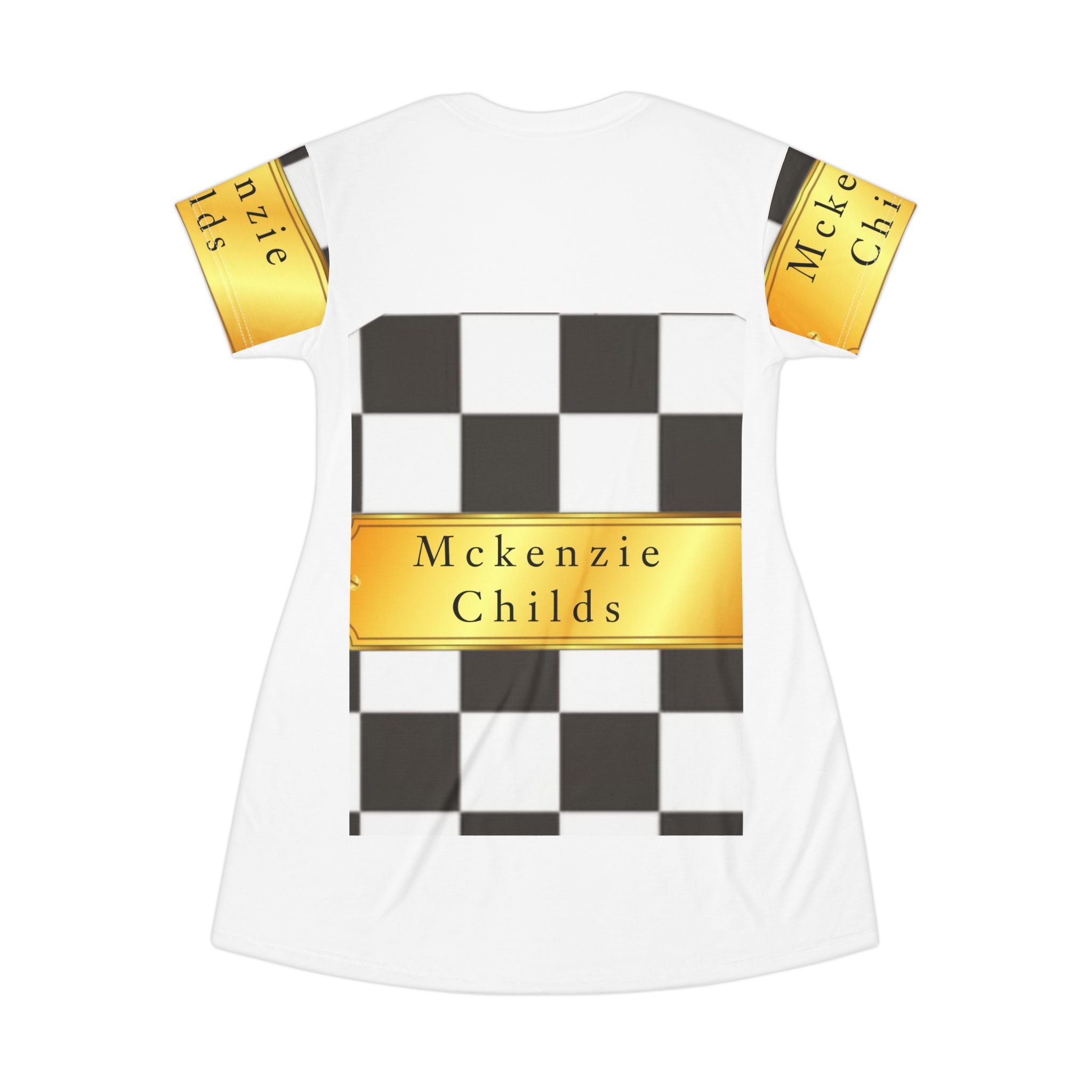 Chic Checkerboard T-Shirt Dress for Stylish Comfort, Casual Wear, Summer Fashion, Everyday Outfits, Unique Gift Idea