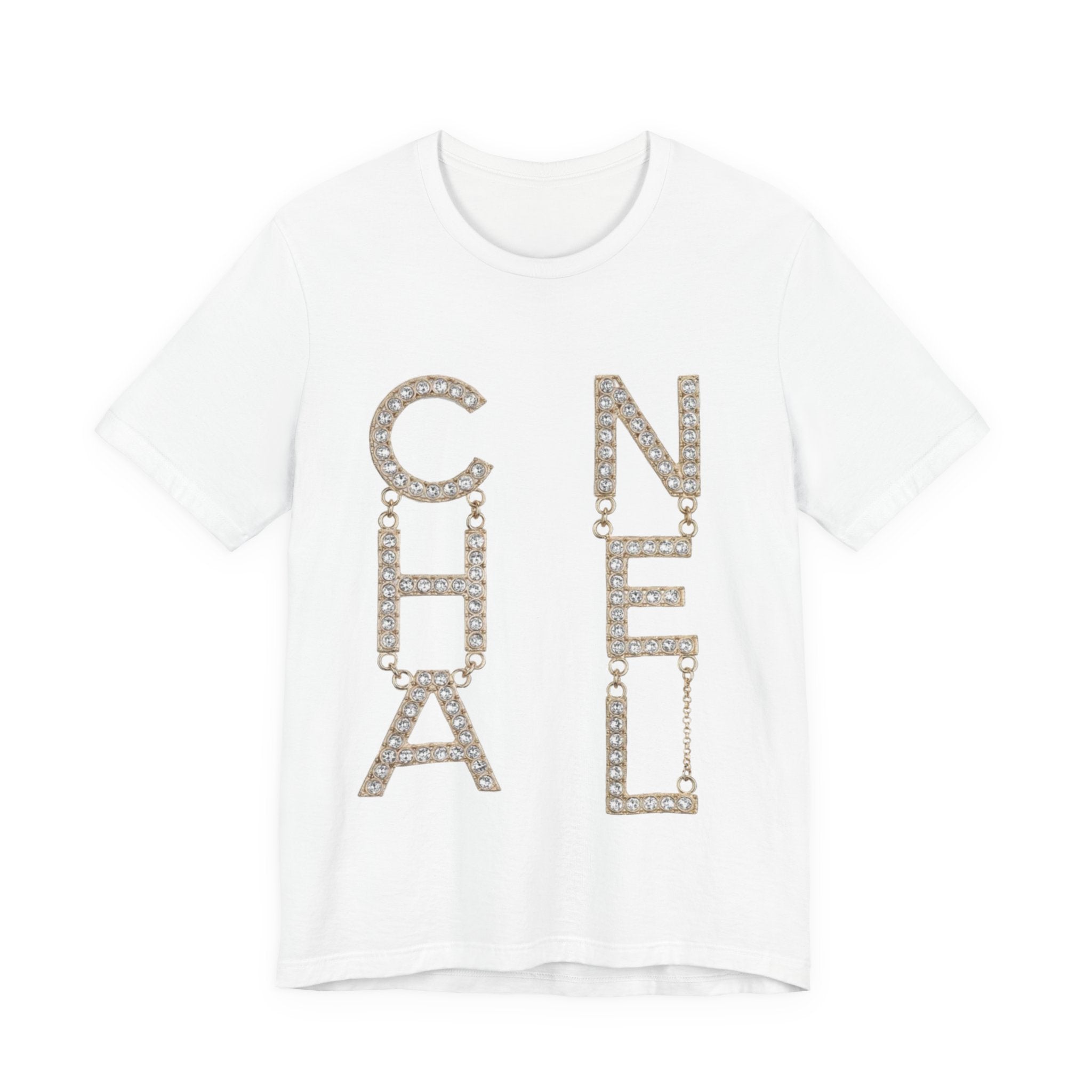 Chic Short Sleeve Tee with Designer-Inspired Text, Trendy Streetwear, Fashion Statement, Gift for Fashion Lovers, Casual Wear, [...]