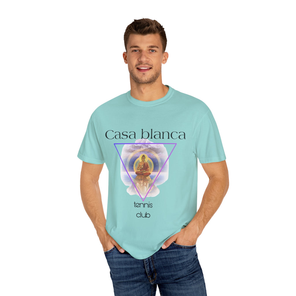 Casa Blanca Tennis Club T-Shirt | Unisex, Garment-Dyed, Casual Wear, Summer Outfit, Tennis Enthusiast Gift, Sporty Style