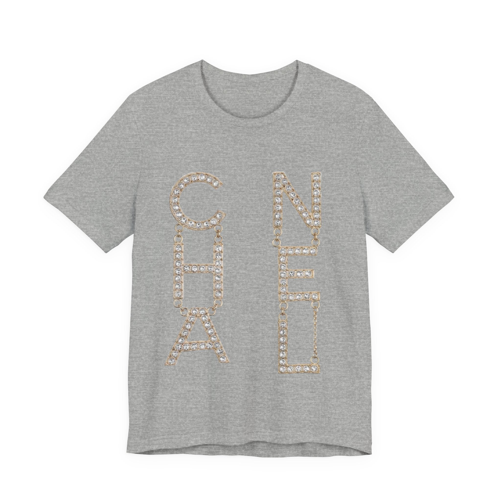 Chic Short Sleeve Tee with Designer-Inspired Text, Trendy Streetwear, Fashion Statement, Gift for Fashion Lovers, Casual Wear, [...]