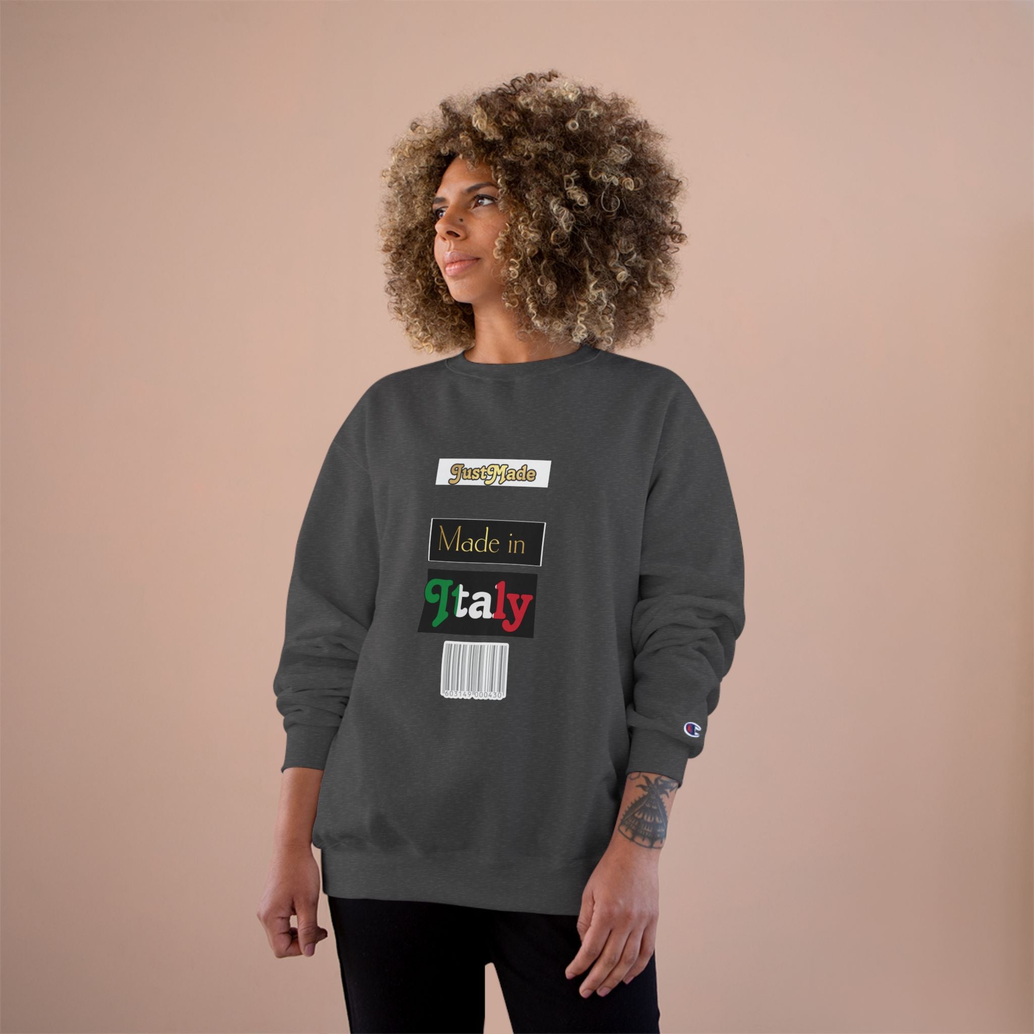 Champion Sweatshirt - Sporty Italian Pride, Made in Italy Gift, Casual Fashion, Cozy Layer, Perfect for All Seasons