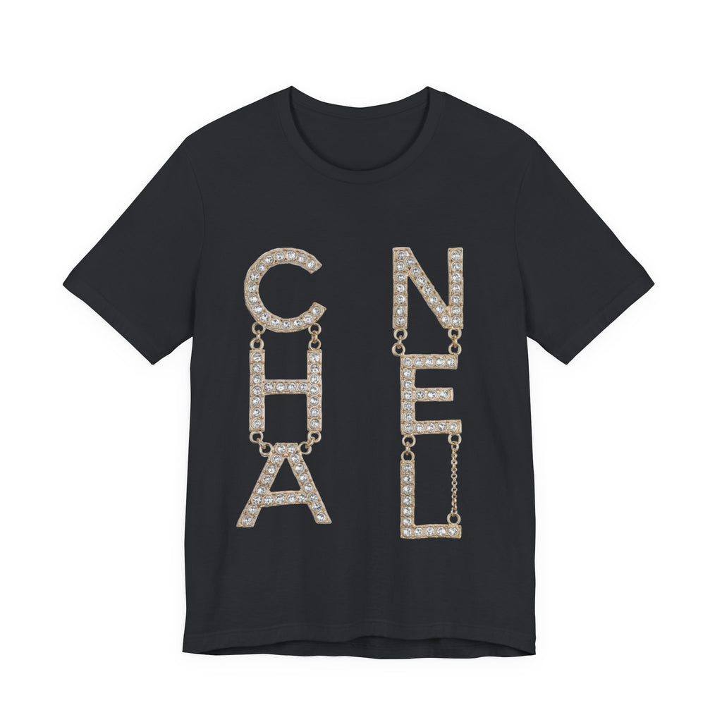 Chic Short Sleeve Tee with Designer-Inspired Text, Trendy Streetwear, Fashion Statement, Gift for Fashion Lovers, Casual Wear, [...]