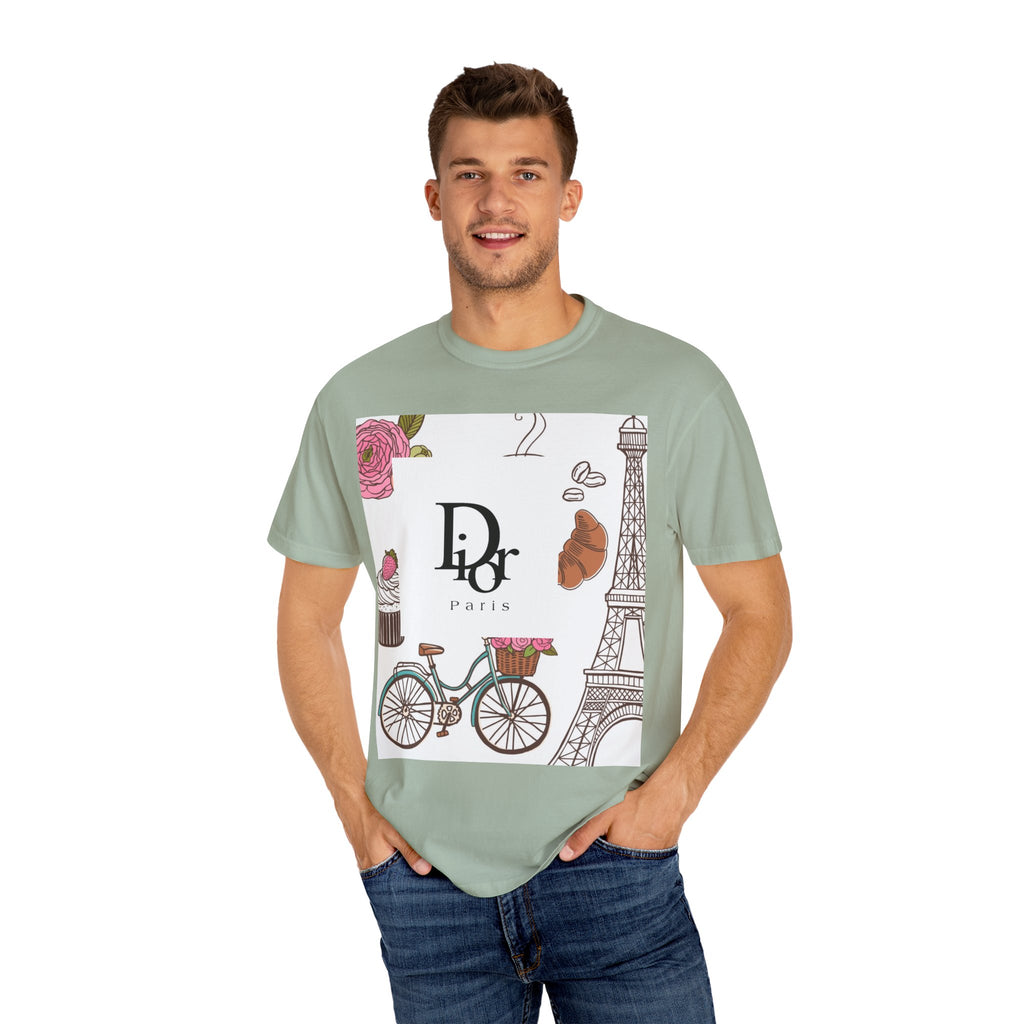Parisian Chic Garment-Dyed T-Shirt with Bicycle and Eiffel Tower Design, Unisex Tee for Travel Lovers, Perfect Gift for Birthdays, [...]