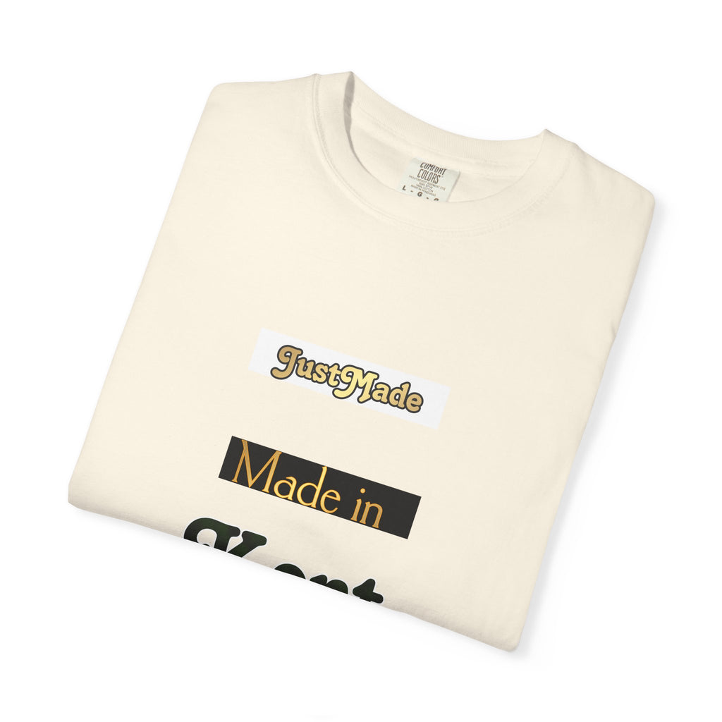 Kent Made Garment-Dyed T-shirt, Unique Gift, Casual Wear, Summer Style, Eco-Friendly Fashion, Handmade in Kent