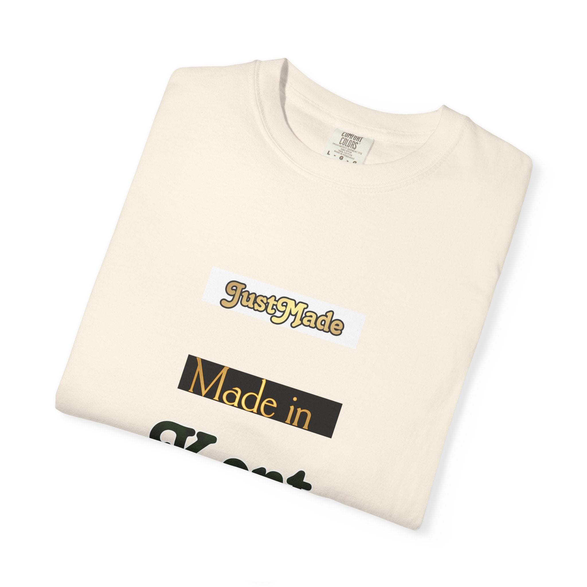 Kent Made Garment-Dyed T-shirt, Unique Gift, Casual Wear, Summer Style, Eco-Friendly Fashion, Handmade in Kent