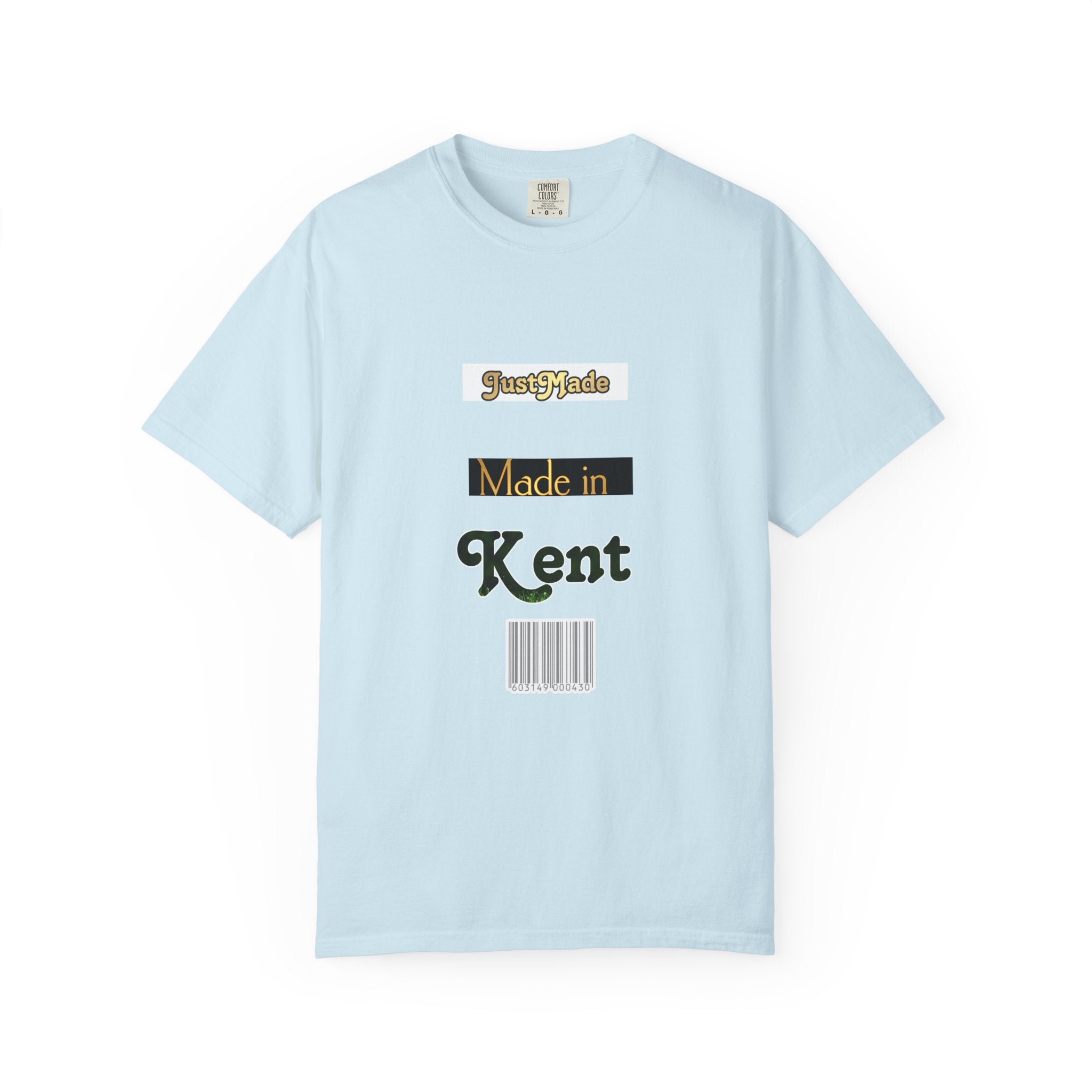 Kent Made Garment-Dyed T-shirt, Unique Gift, Casual Wear, Summer Style, Eco-Friendly Fashion, Handmade in Kent