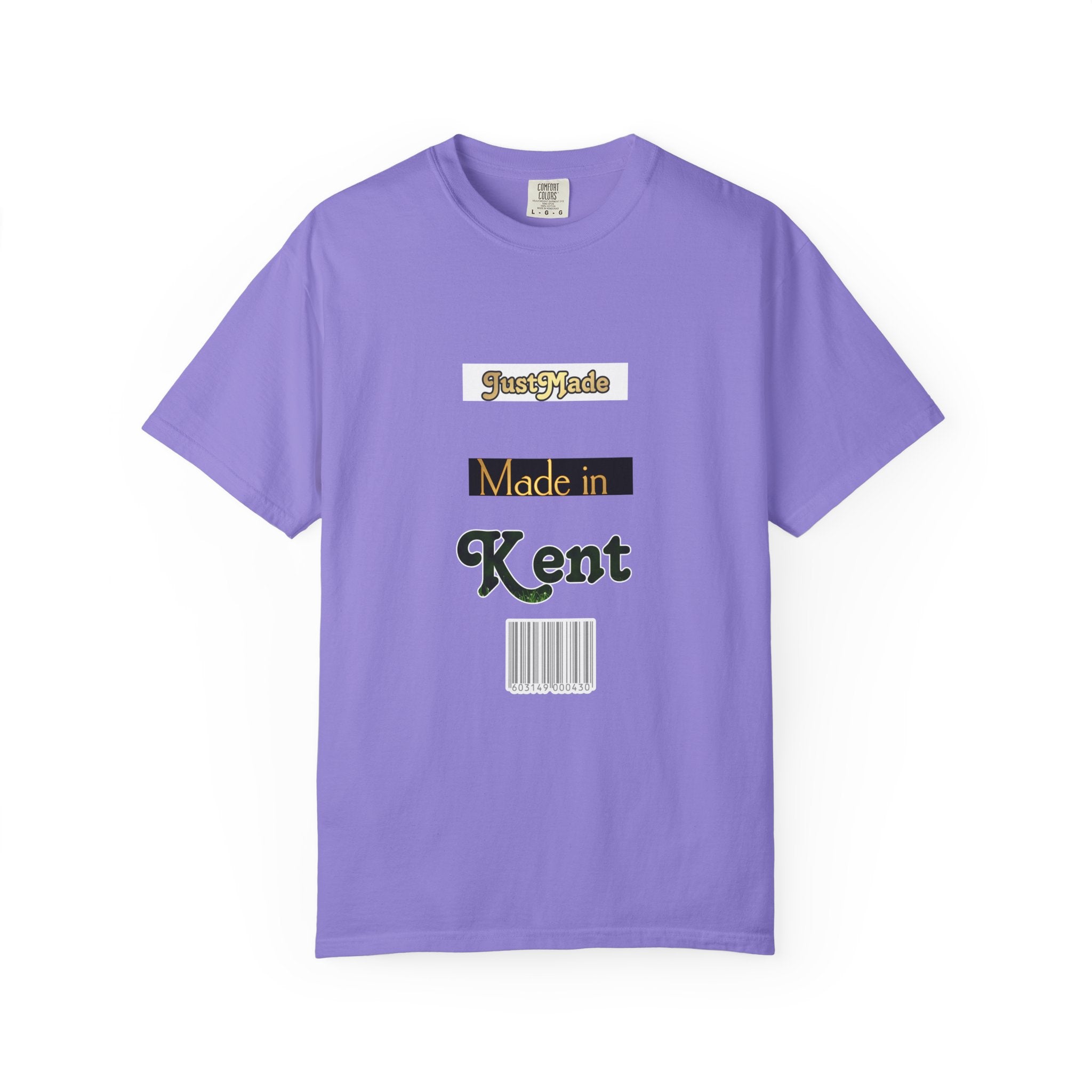 Kent Made Garment-Dyed T-shirt, Unique Gift, Casual Wear, Summer Style, Eco-Friendly Fashion, Handmade in Kent