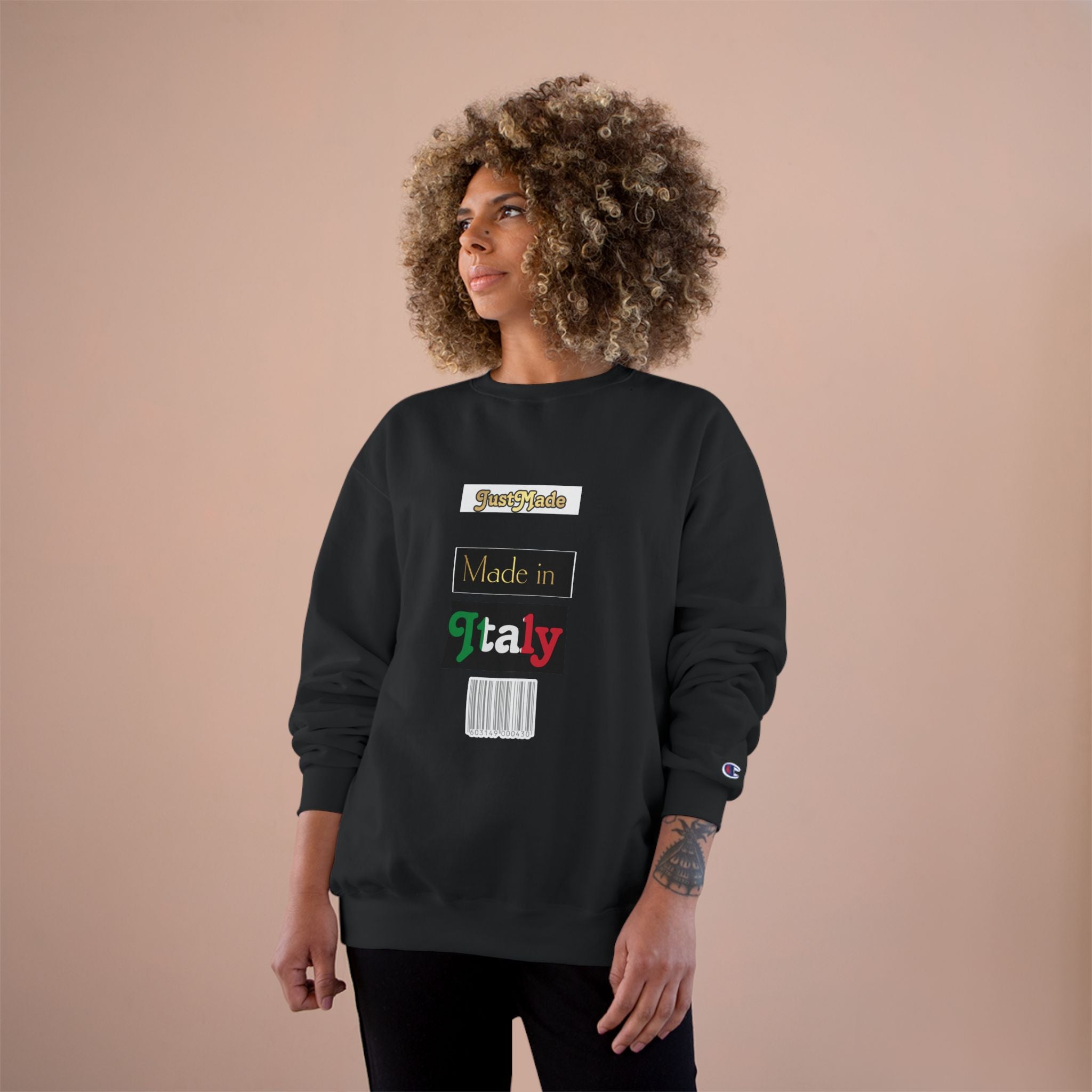 Champion Sweatshirt - Sporty Italian Pride, Made in Italy Gift, Casual Fashion, Cozy Layer, Perfect for All Seasons