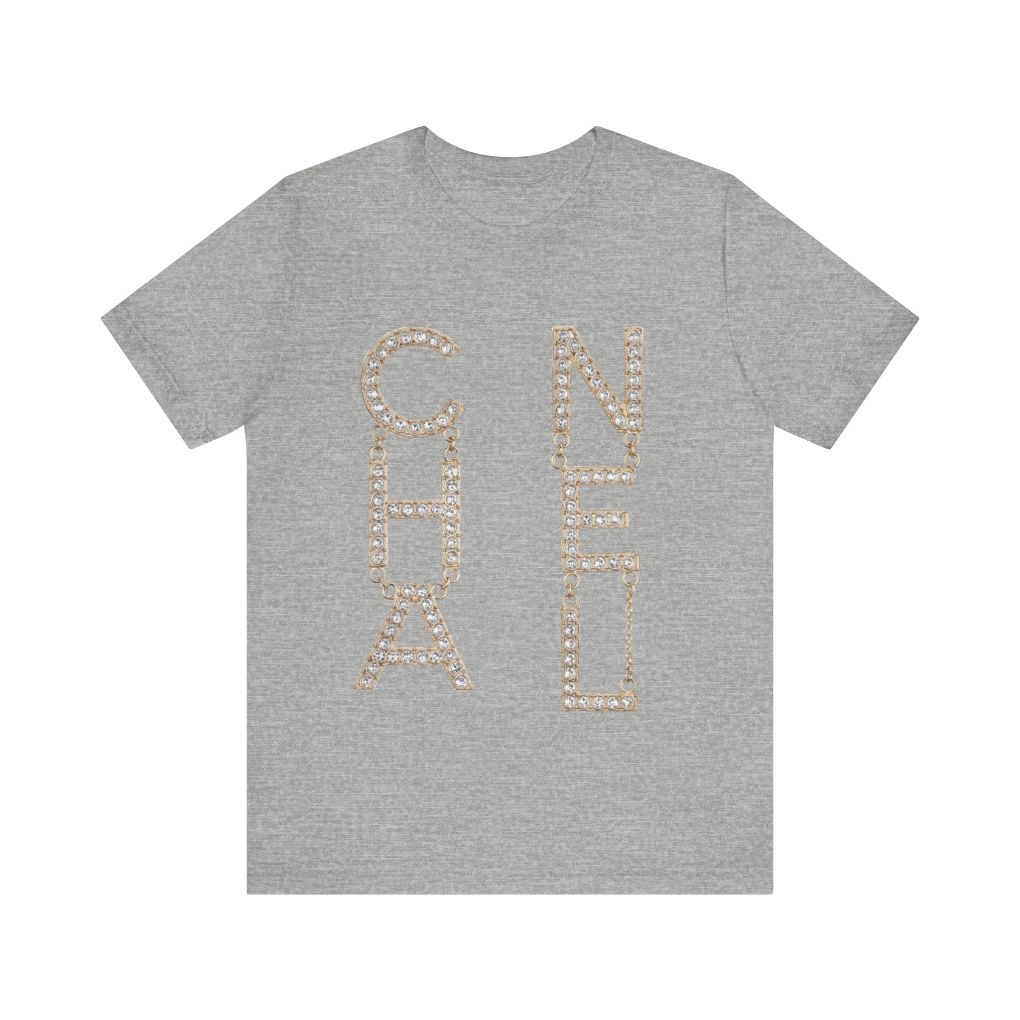 Chic Short Sleeve Tee with Designer-Inspired Text, Trendy Streetwear, Fashion Statement, Gift for Fashion Lovers, Casual Wear, [...]