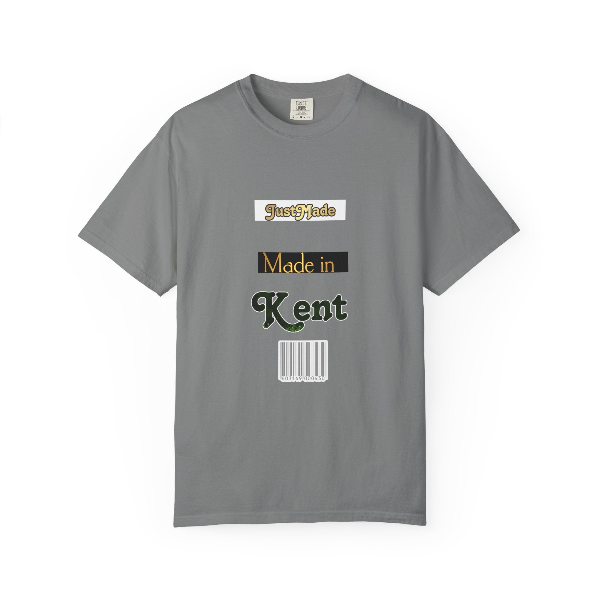 Kent Made Garment-Dyed T-shirt, Unique Gift, Casual Wear, Summer Style, Eco-Friendly Fashion, Handmade in Kent