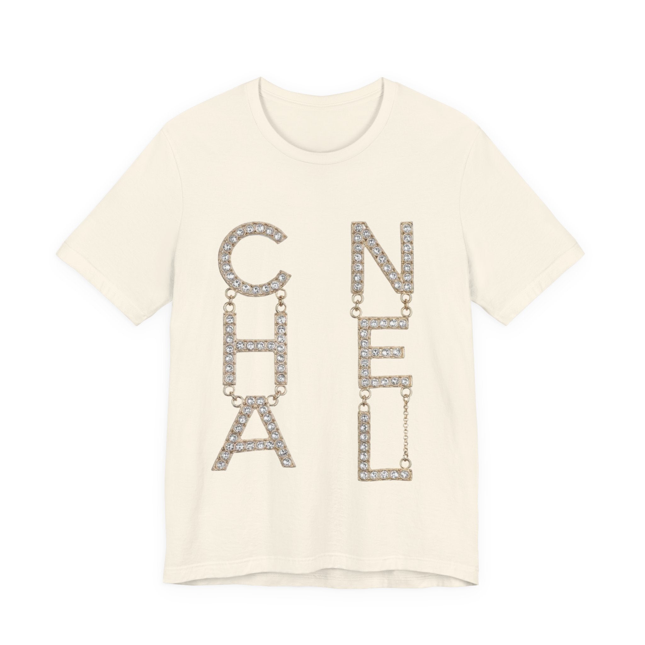 Chic Short Sleeve Tee with Designer-Inspired Text, Trendy Streetwear, Fashion Statement, Gift for Fashion Lovers, Casual Wear, [...]