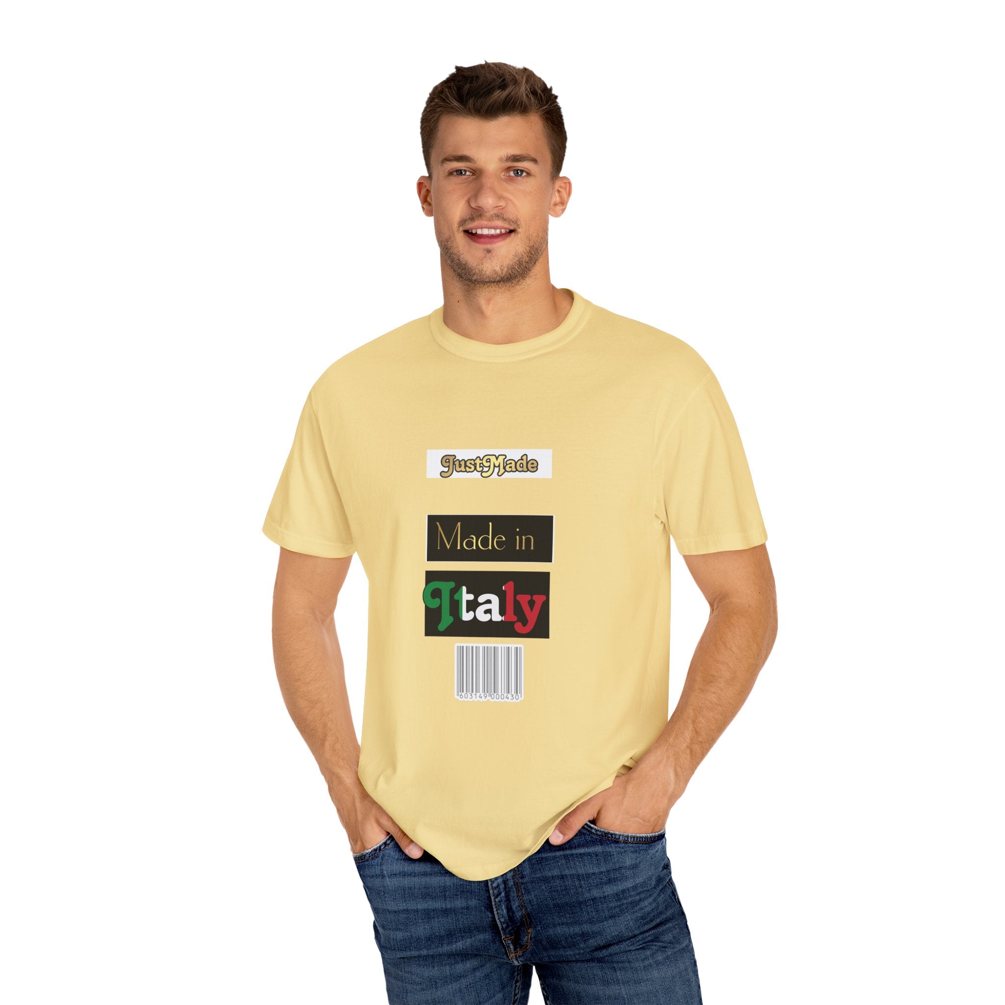 Italian-Inspired Unisex T-Shirt, Just Made Design, Perfect for Travel, Gifts, Casual Wear, Unique Fashion Statement