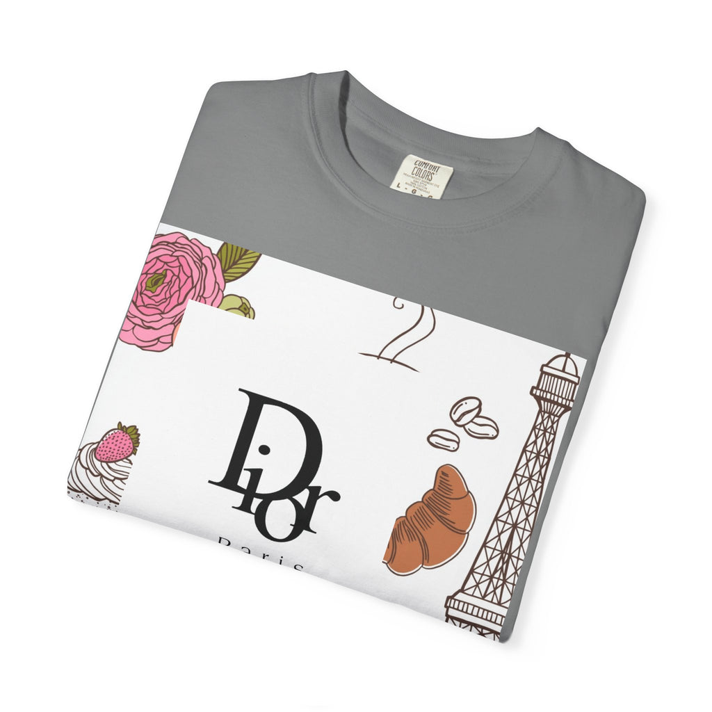 Parisian Chic Garment-Dyed T-Shirt with Bicycle and Eiffel Tower Design, Unisex Tee for Travel Lovers, Perfect Gift for Birthdays, [...]