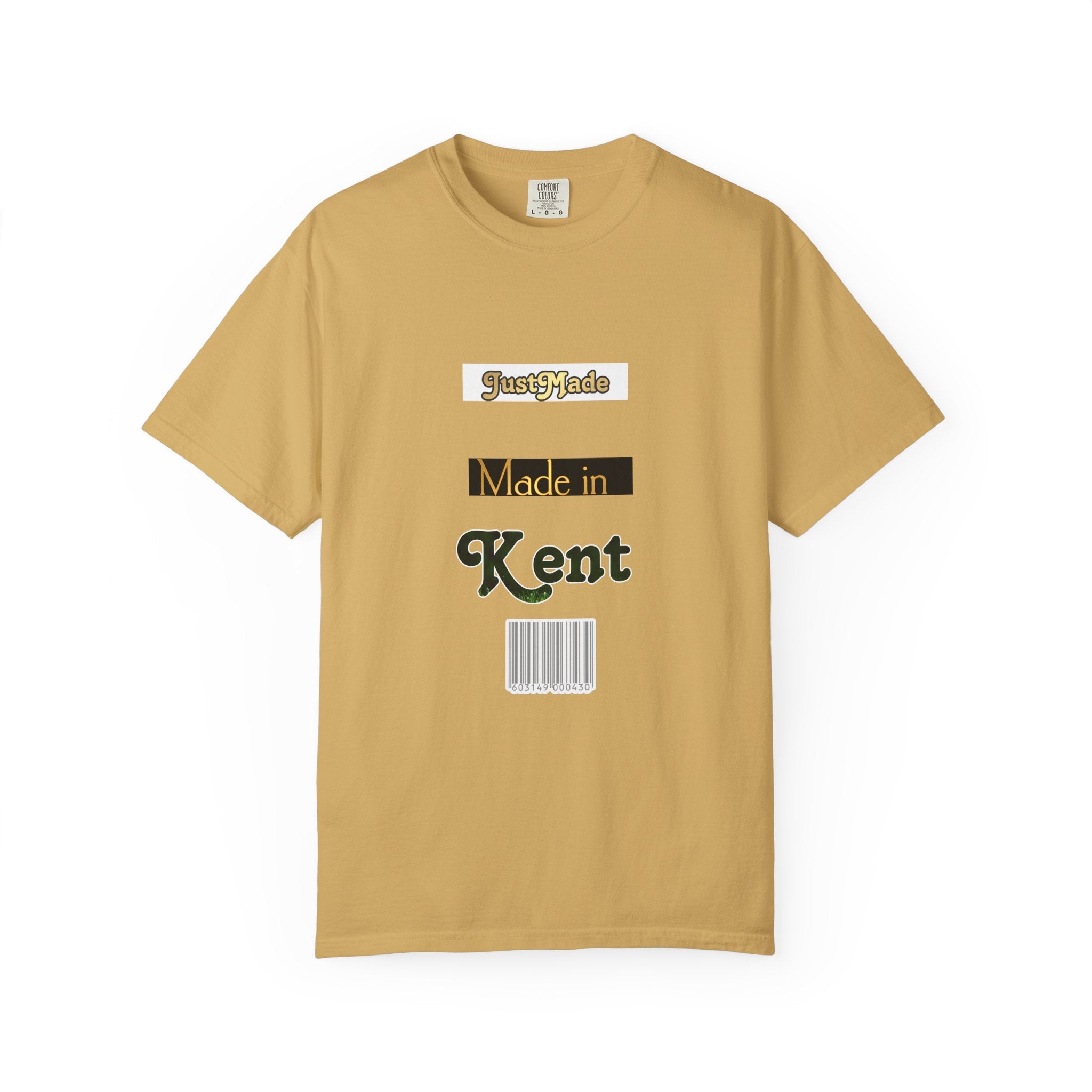 Kent Made Garment-Dyed T-shirt, Unique Gift, Casual Wear, Summer Style, Eco-Friendly Fashion, Handmade in Kent