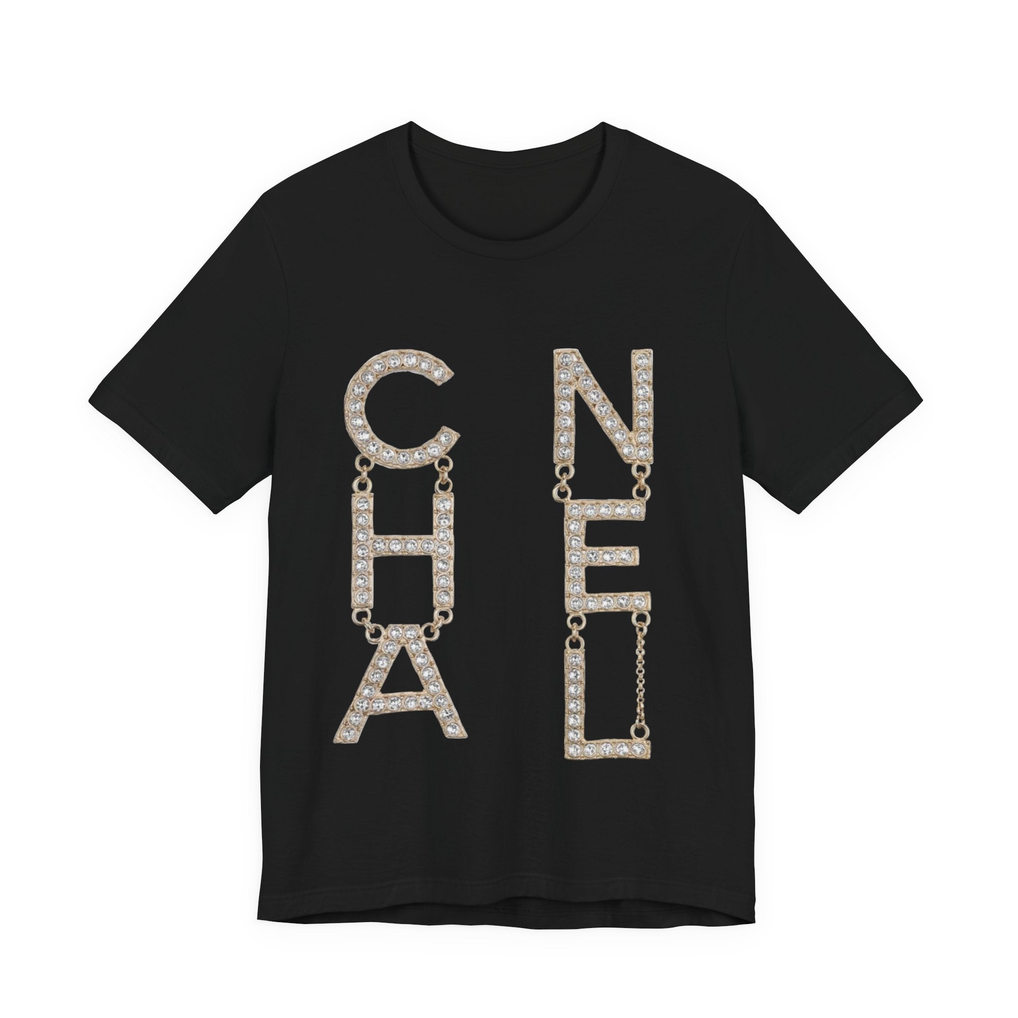 Chic Short Sleeve Tee with Designer-Inspired Text, Trendy Streetwear, Fashion Statement, Gift for Fashion Lovers, Casual Wear, [...]