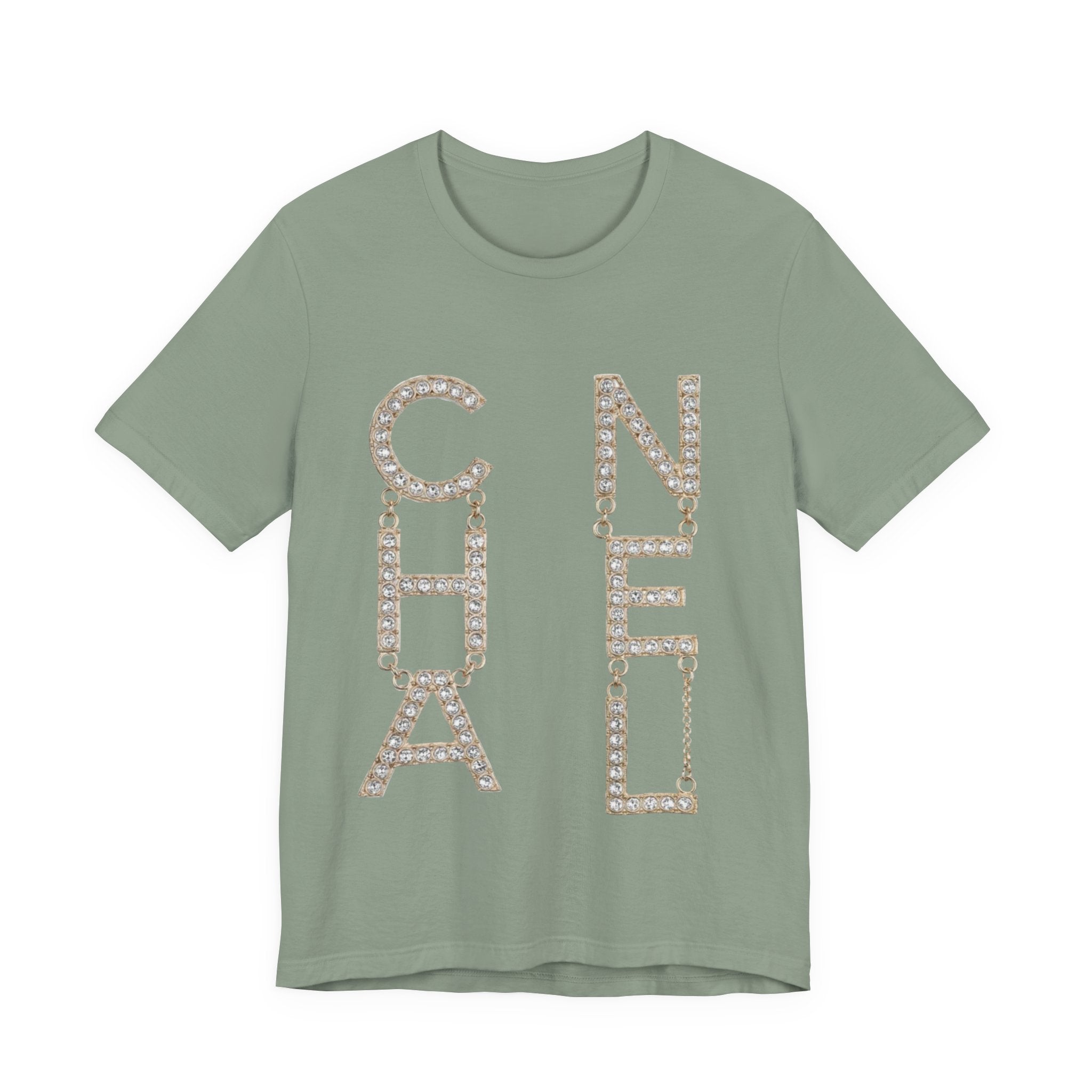 Chic Short Sleeve Tee with Designer-Inspired Text, Trendy Streetwear, Fashion Statement, Gift for Fashion Lovers, Casual Wear, [...]