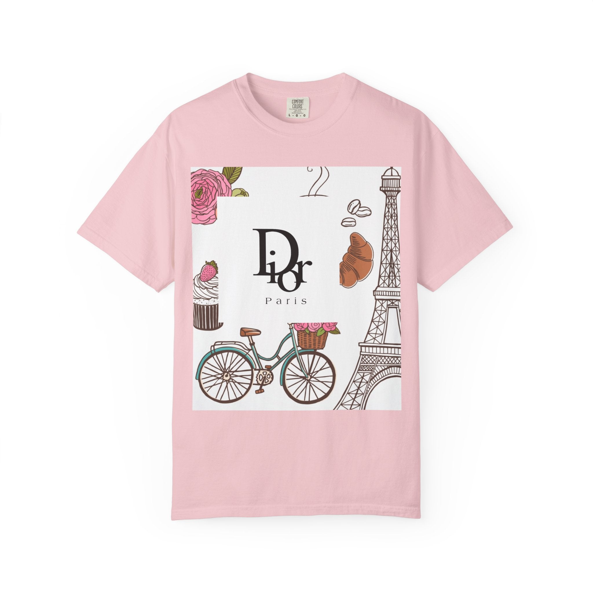 Parisian Chic Garment-Dyed T-Shirt with Bicycle and Eiffel Tower Design, Unisex Tee for Travel Lovers, Perfect Gift for Birthdays, [...]