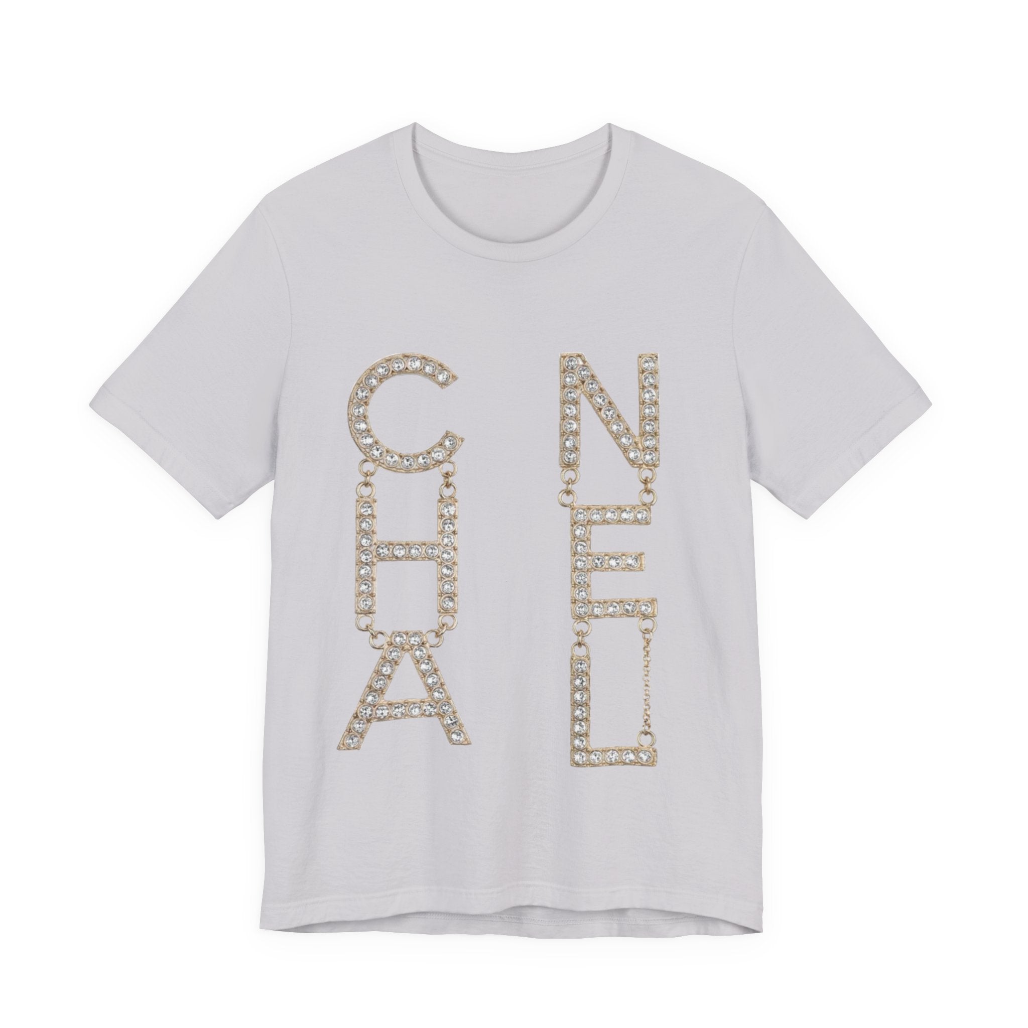 Chic Short Sleeve Tee with Designer-Inspired Text, Trendy Streetwear, Fashion Statement, Gift for Fashion Lovers, Casual Wear, [...]