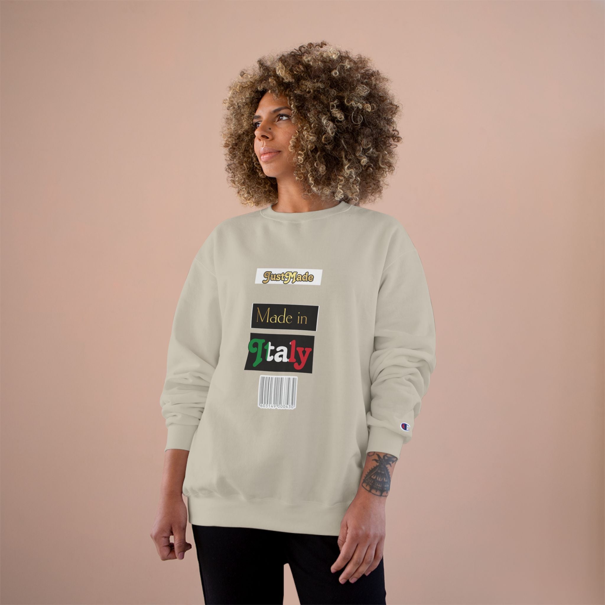 Champion Sweatshirt - Sporty Italian Pride, Made in Italy Gift, Casual Fashion, Cozy Layer, Perfect for All Seasons