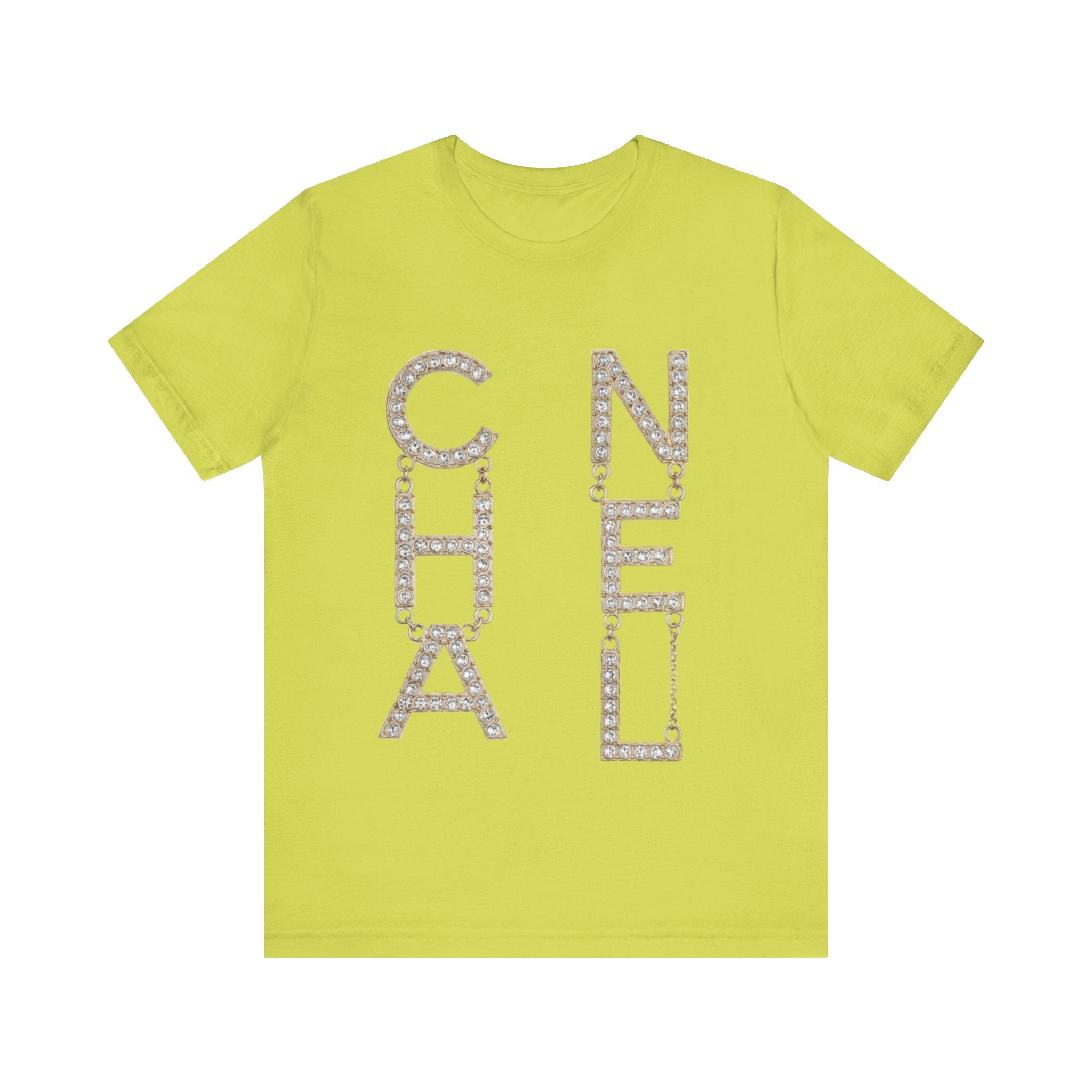 Chic Short Sleeve Tee with Designer-Inspired Text, Trendy Streetwear, Fashion Statement, Gift for Fashion Lovers, Casual Wear, [...]