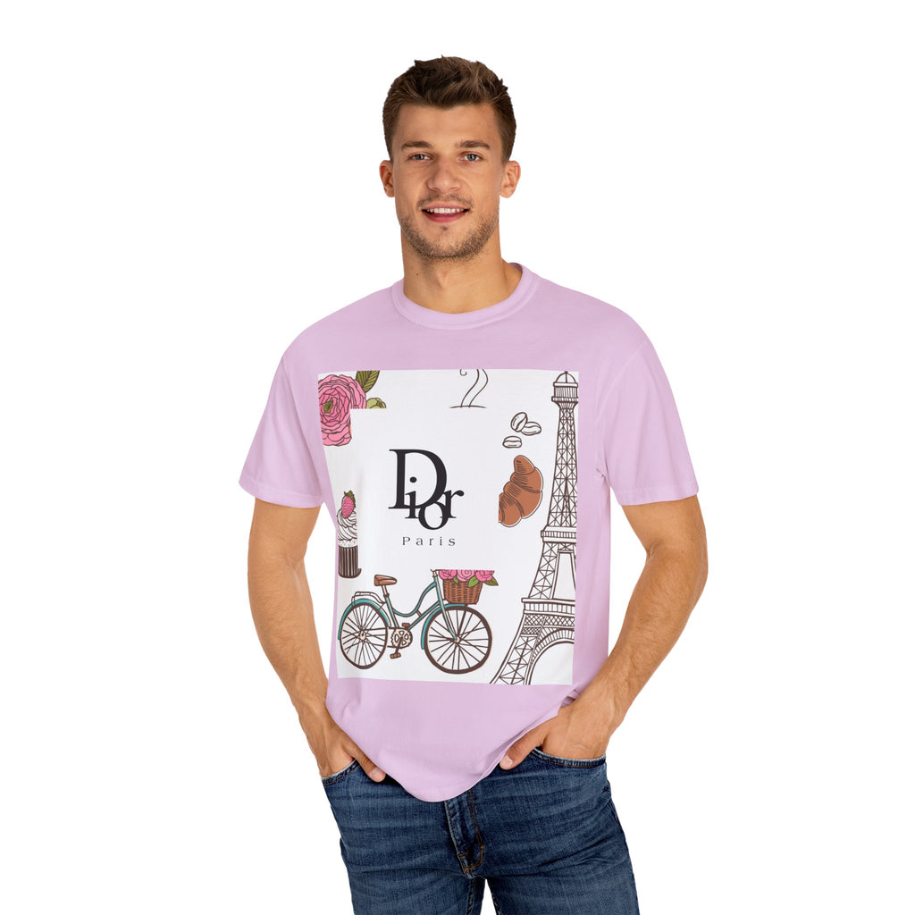 Parisian Chic Garment-Dyed T-Shirt with Bicycle and Eiffel Tower Design, Unisex Tee for Travel Lovers, Perfect Gift for Birthdays, [...]