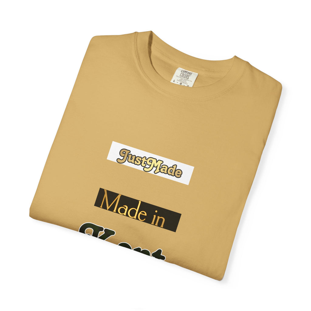 Kent Made Garment-Dyed T-shirt, Unique Gift, Casual Wear, Summer Style, Eco-Friendly Fashion, Handmade in Kent