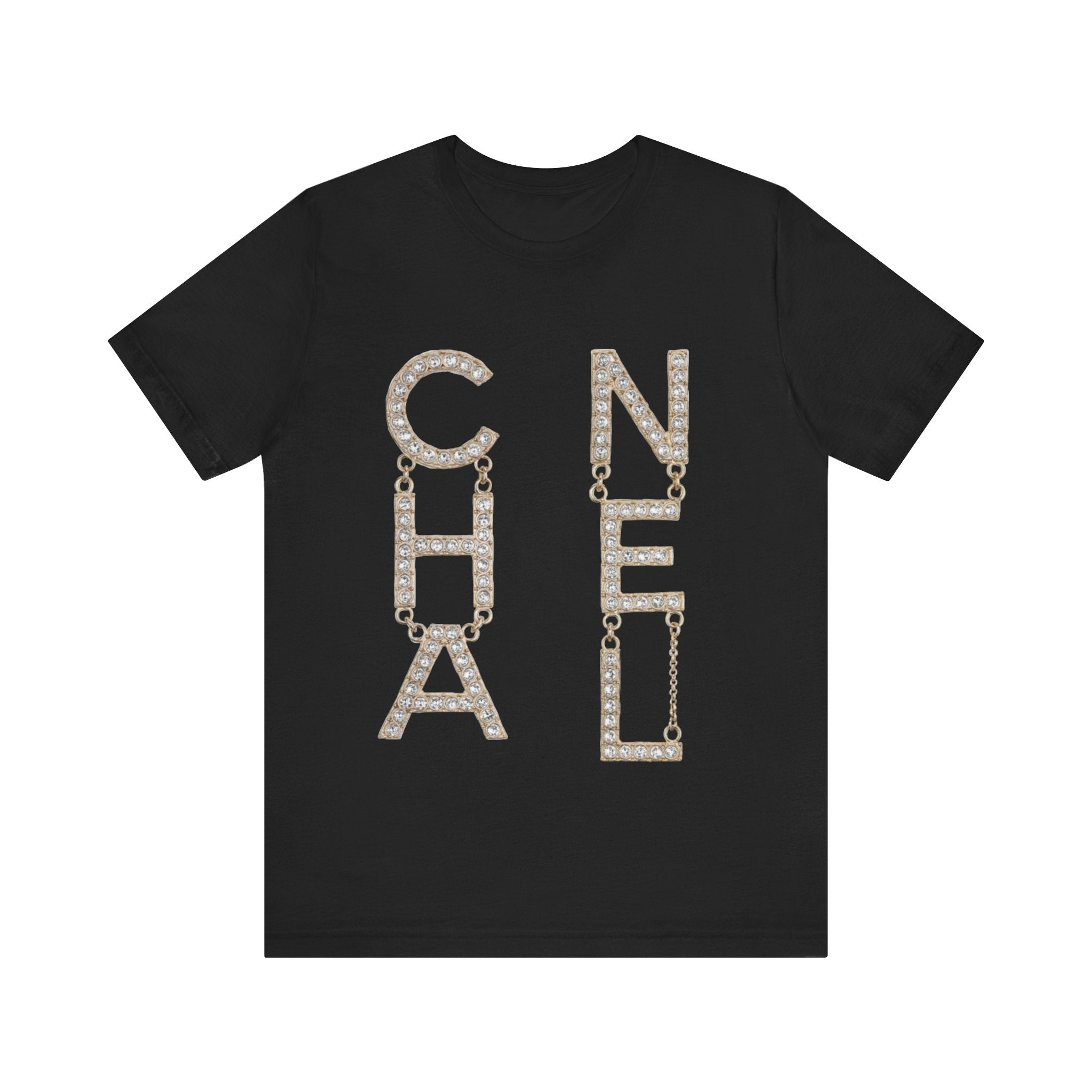 Chic Short Sleeve Tee with Designer-Inspired Text, Trendy Streetwear, Fashion Statement, Gift for Fashion Lovers, Casual Wear, [...]