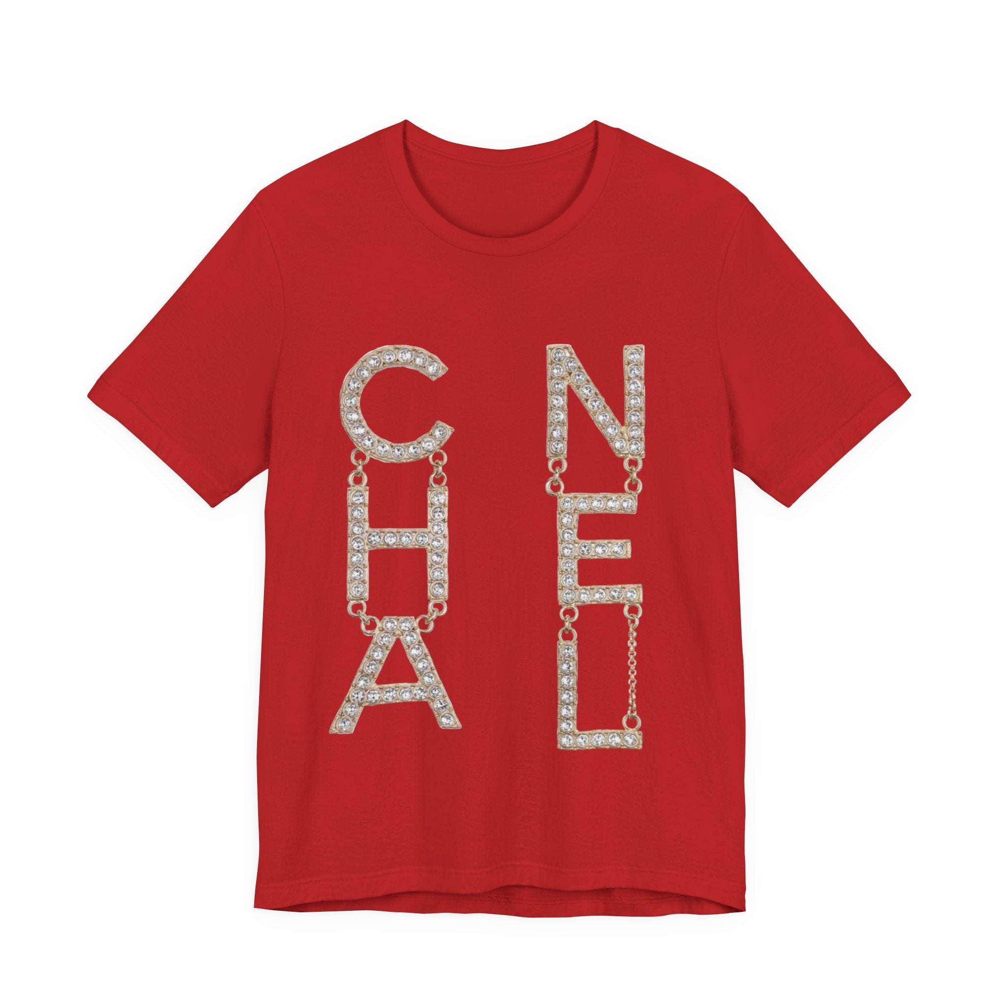 Chic Short Sleeve Tee with Designer-Inspired Text, Trendy Streetwear, Fashion Statement, Gift for Fashion Lovers, Casual Wear, [...]