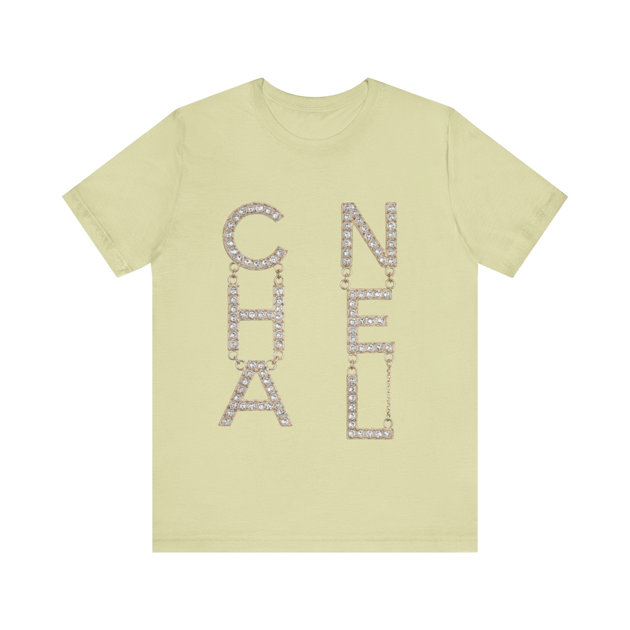 Chic Short Sleeve Tee with Designer-Inspired Text, Trendy Streetwear, Fashion Statement, Gift for Fashion Lovers, Casual Wear, [...]