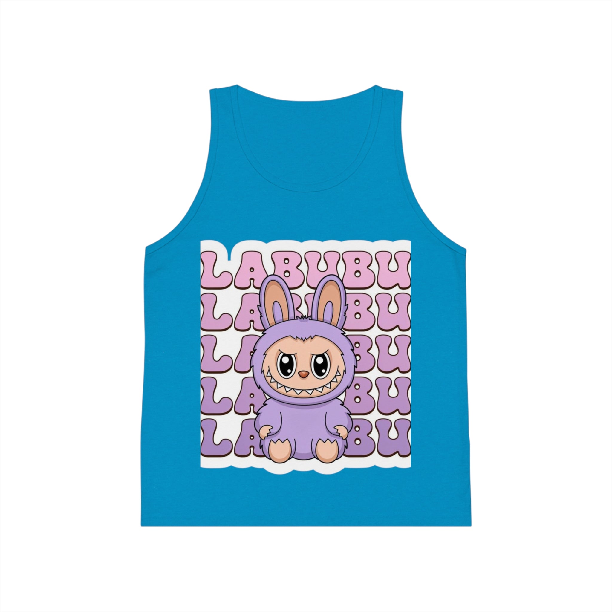 Cute Bunny Graphic Kid's Jersey Tank Top | Fun Summer Wear, Kids Casual Top, Birthday Gift, Easter Apparel, Playtime Outfit