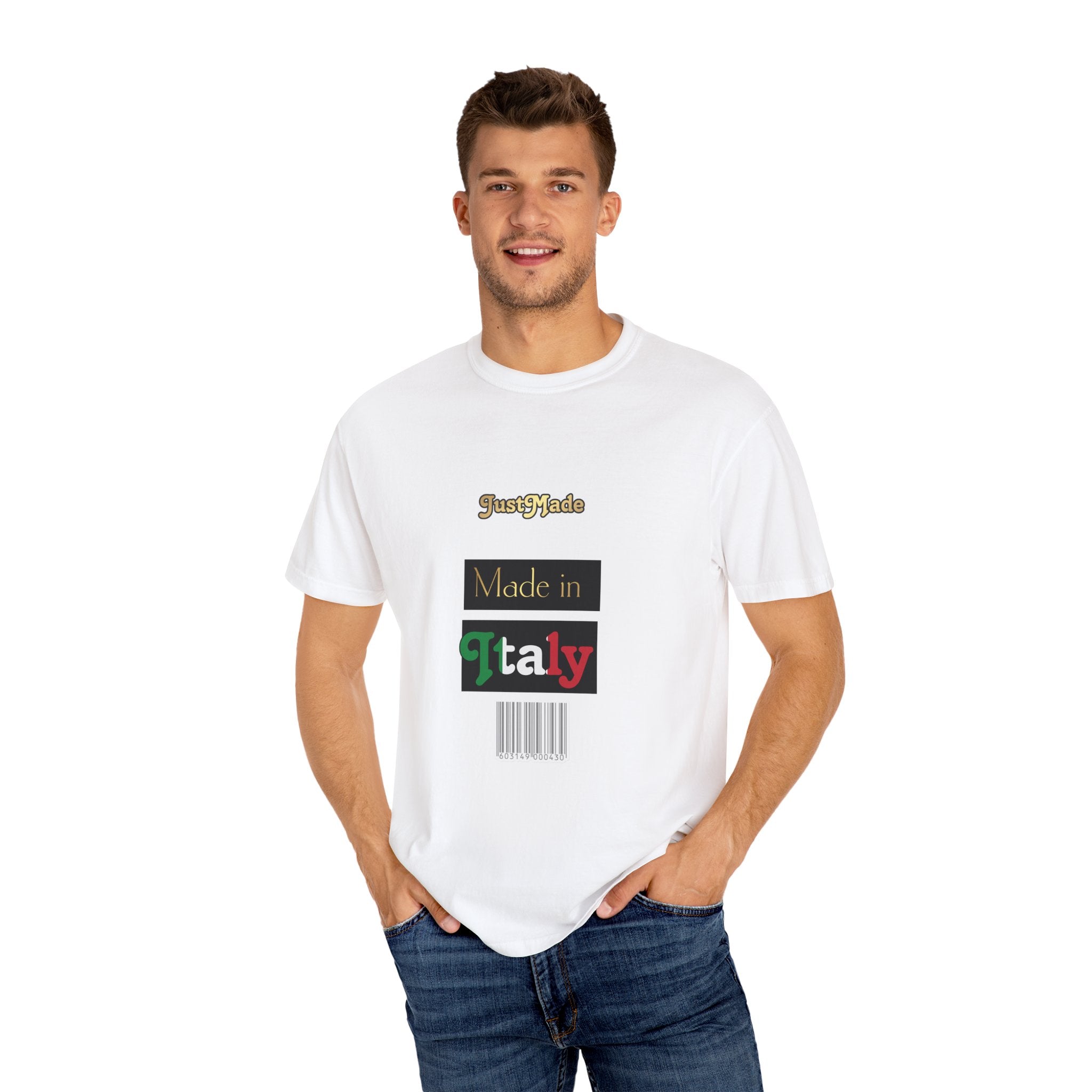 Italian-Inspired Unisex T-Shirt, Just Made Design, Perfect for Travel, Gifts, Casual Wear, Unique Fashion Statement