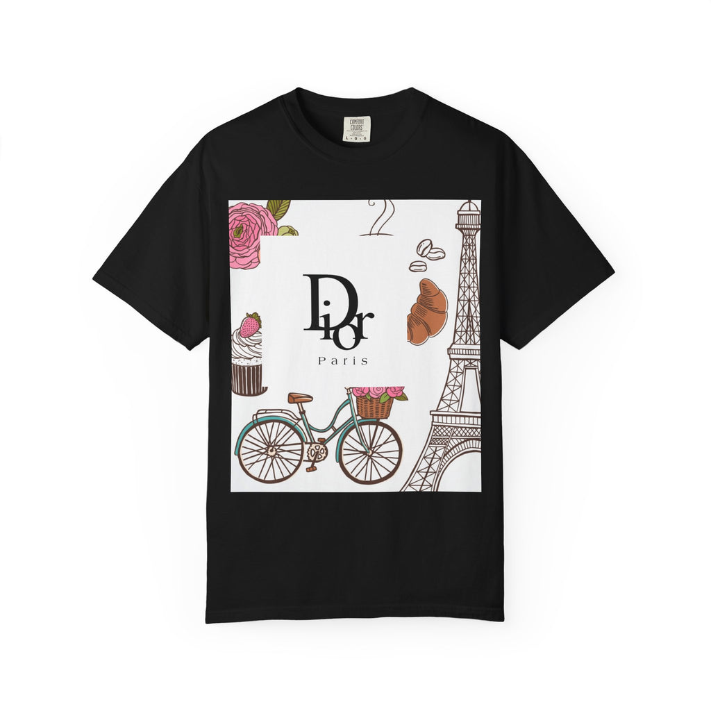 Parisian Chic Garment-Dyed T-Shirt with Bicycle and Eiffel Tower Design, Unisex Tee for Travel Lovers, Perfect Gift for Birthdays, [...]